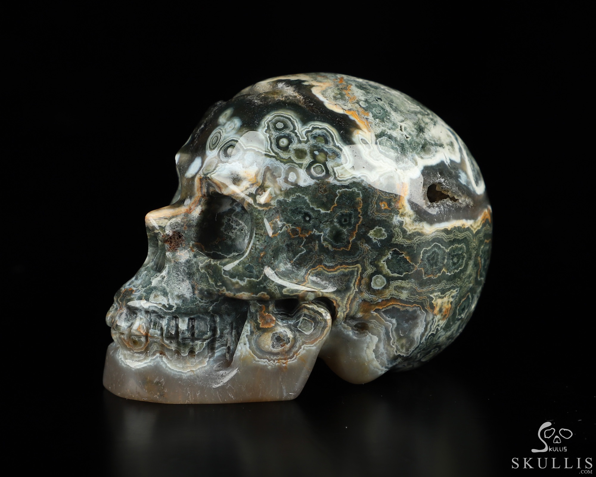 2.0" Ocean Jasper Hand Carved Crystal Skull, Realistic, Crystal Healing 2.0" Ocean Jasper Hand Carved Crystal Skull, Realistic, Crystal Healing