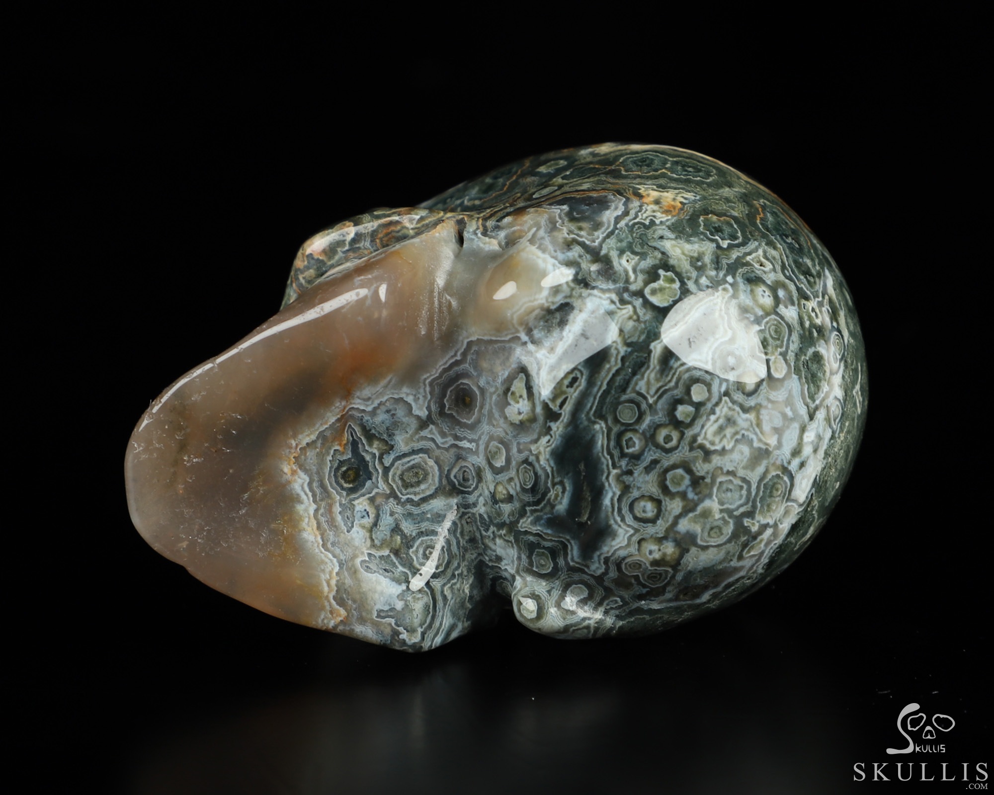 2.0" Ocean Jasper Hand Carved Crystal Skull, Realistic, Crystal Healing 2.0" Ocean Jasper Hand Carved Crystal Skull, Realistic, Crystal Healing