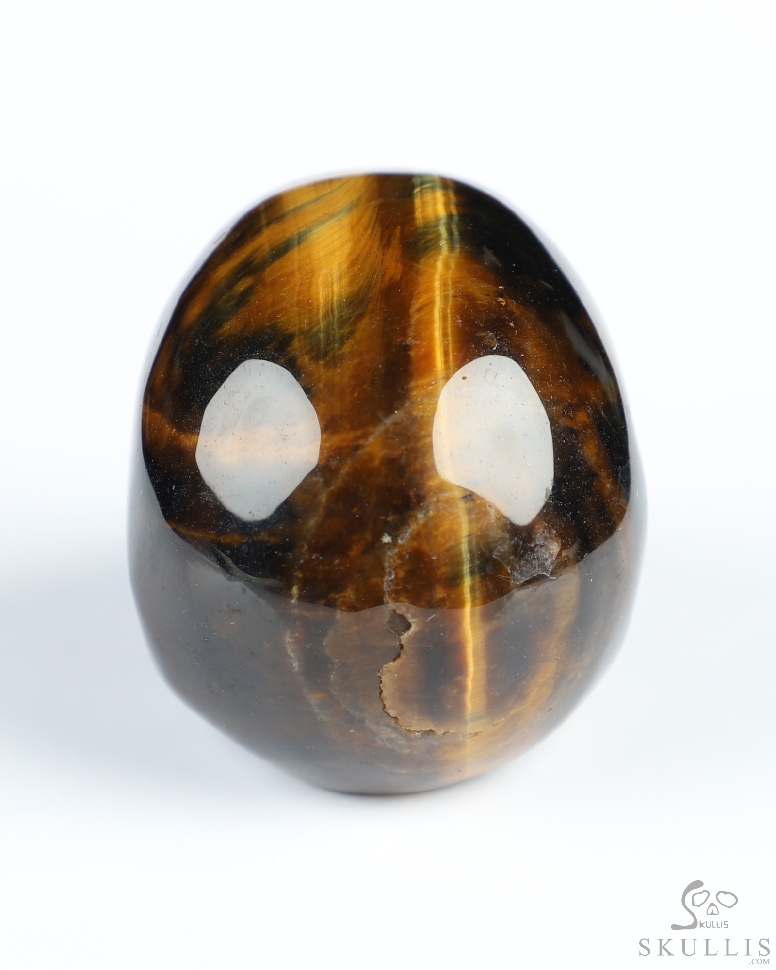 Gemstone 2.0" Blue & Gold Tiger's Eye Hand Carved Crystal Skull, Realistic, Crystal Healing Gemstone 2.0" Blue & Gold Tiger's Eye Hand Carved Crystal Skull, Realistic, Crystal Healing