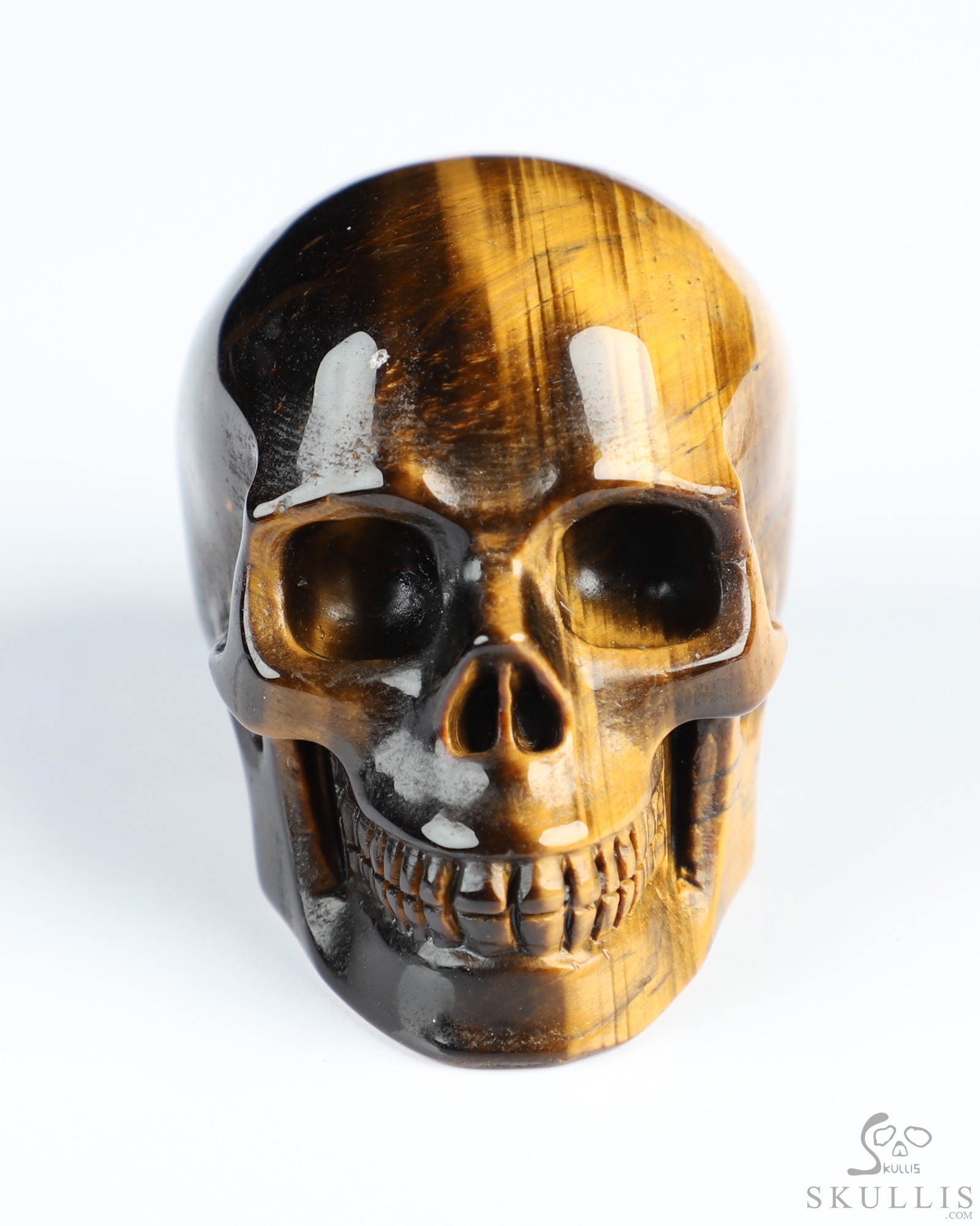 2.0" Gold Tiger's Eye Hand Carved Crystal Skull, Realistic, Crystal Healing 2.0" Gold Tiger's Eye Hand Carved Crystal Skull, Realistic, Crystal Healing