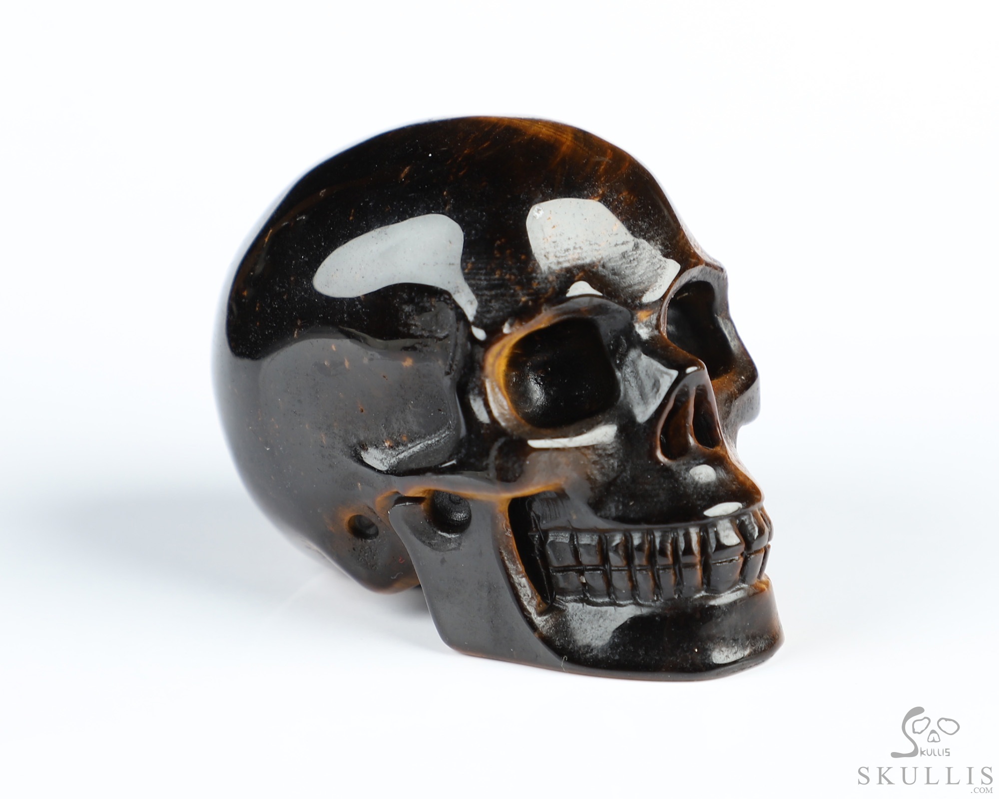 2.0" Gold Tiger's Eye Hand Carved Crystal Skull, Realistic, Crystal Healing 2.0" Gold Tiger's Eye Hand Carved Crystal Skull, Realistic, Crystal Healing