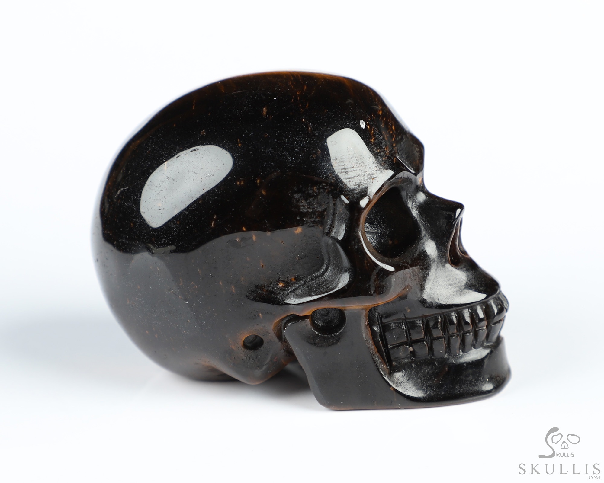 2.0" Gold Tiger's Eye Hand Carved Crystal Skull, Realistic, Crystal Healing 2.0" Gold Tiger's Eye Hand Carved Crystal Skull, Realistic, Crystal Healing