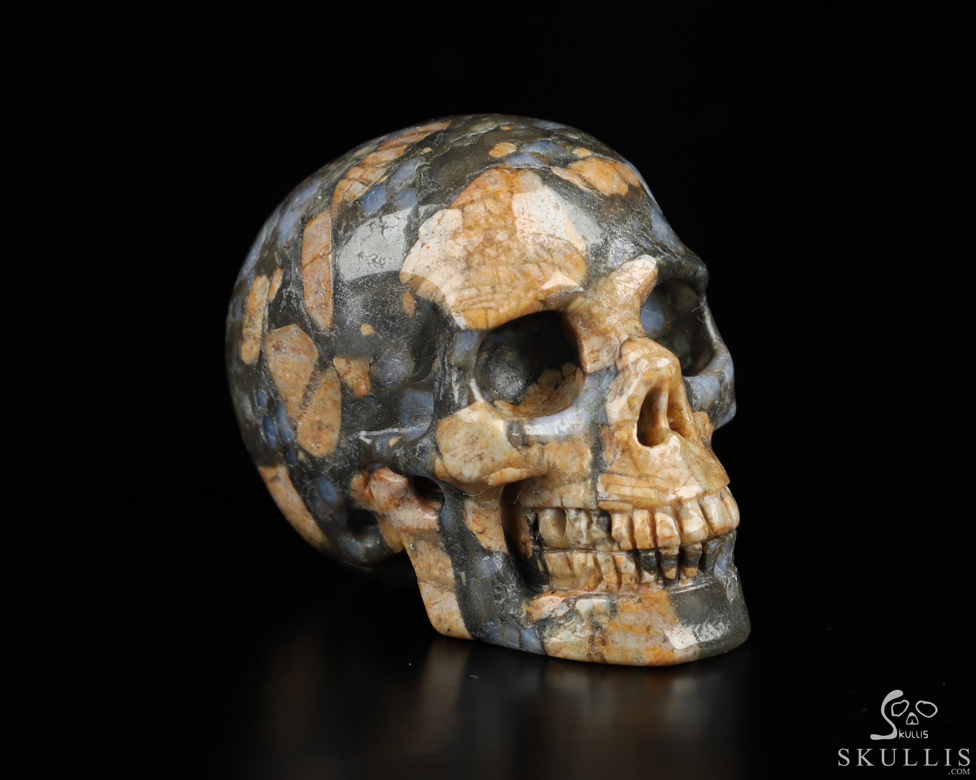 2.0" Que Sera Stone Llanite Hand Carved Crystal Skull, Realistic, Crystal Healing 2.0" Que Sera Stone Llanite Hand Carved Crystal Skull, Realistic, Crystal Healing