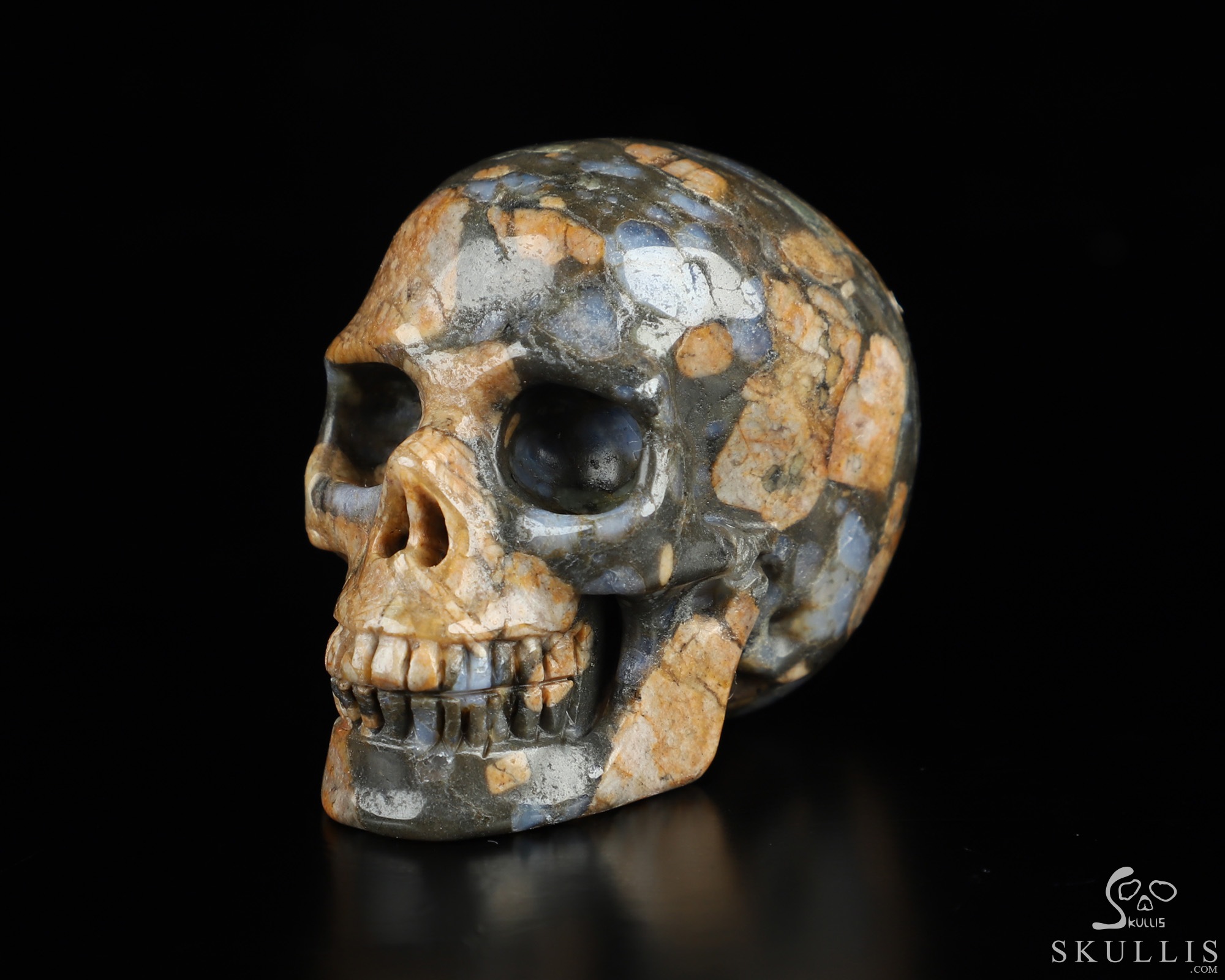 2.0" Que Sera Stone Llanite Hand Carved Crystal Skull, Realistic, Crystal Healing 2.0" Que Sera Stone Llanite Hand Carved Crystal Skull, Realistic, Crystal Healing