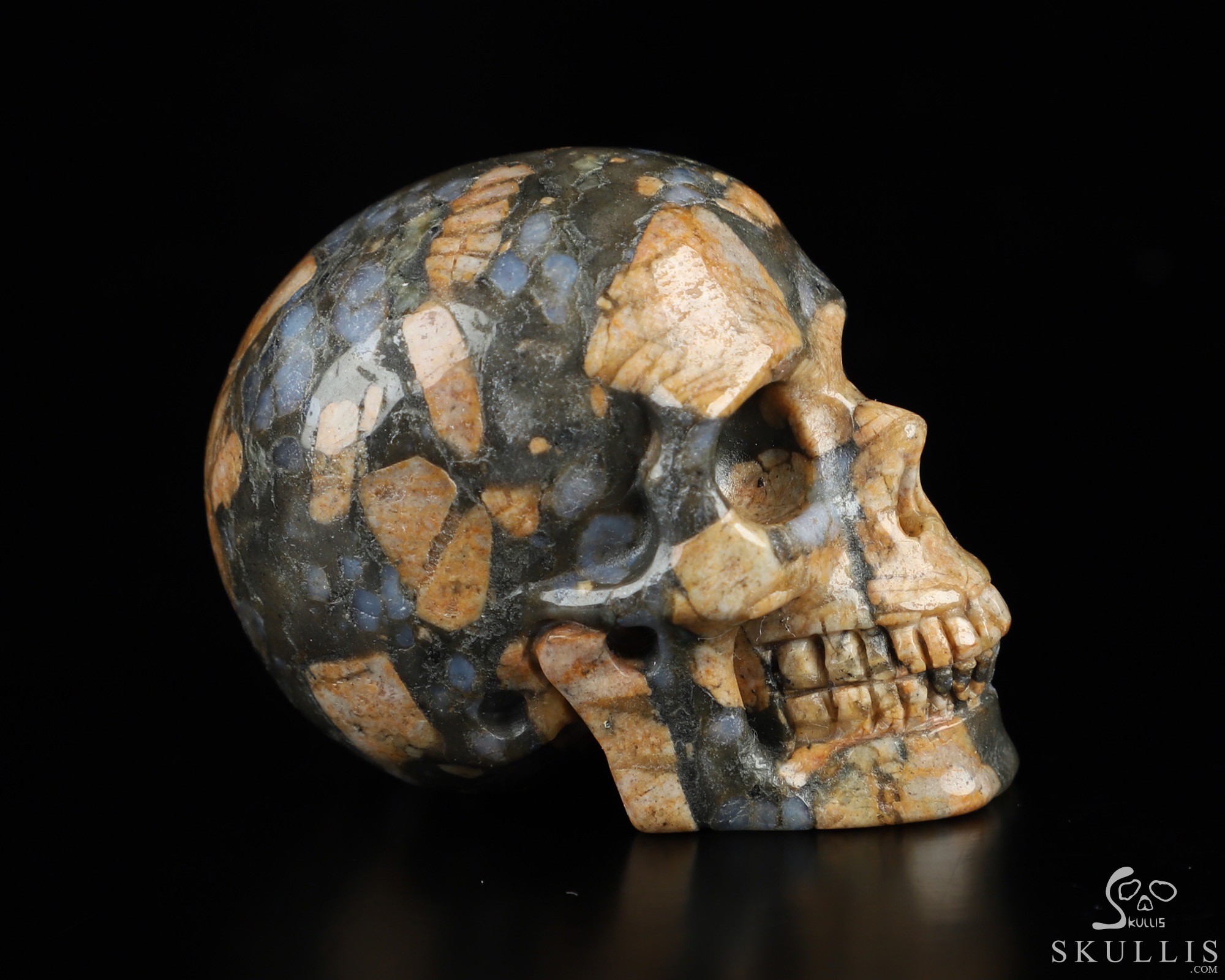 2.0" Que Sera Stone Llanite Hand Carved Crystal Skull, Realistic, Crystal Healing 2.0" Que Sera Stone Llanite Hand Carved Crystal Skull, Realistic, Crystal Healing