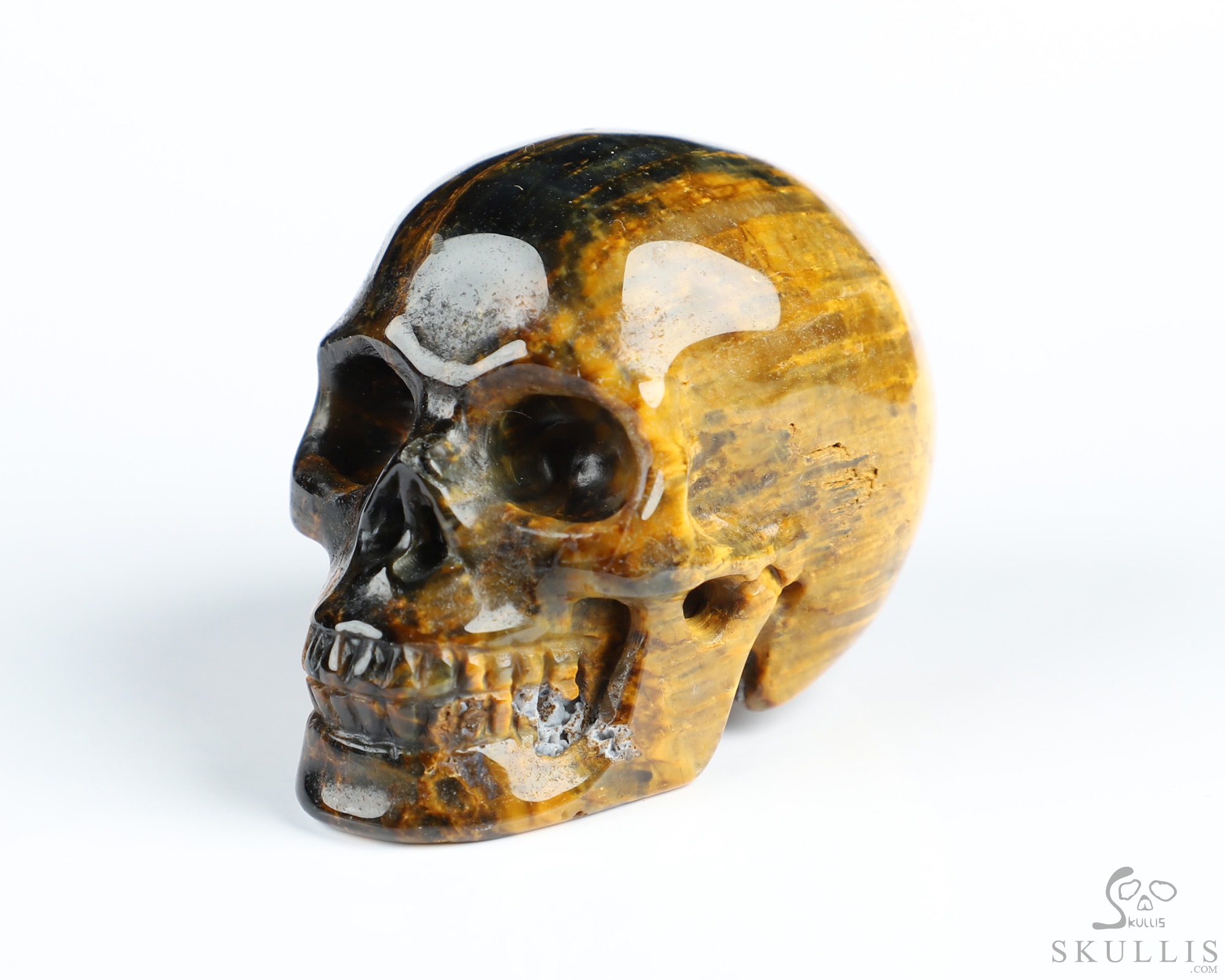 2.0" New Pietersite Hand Carved Crystal Skull, Realistic, Crystal Healing 2.0" New Pietersite Hand Carved Crystal Skull, Realistic, Crystal Healing