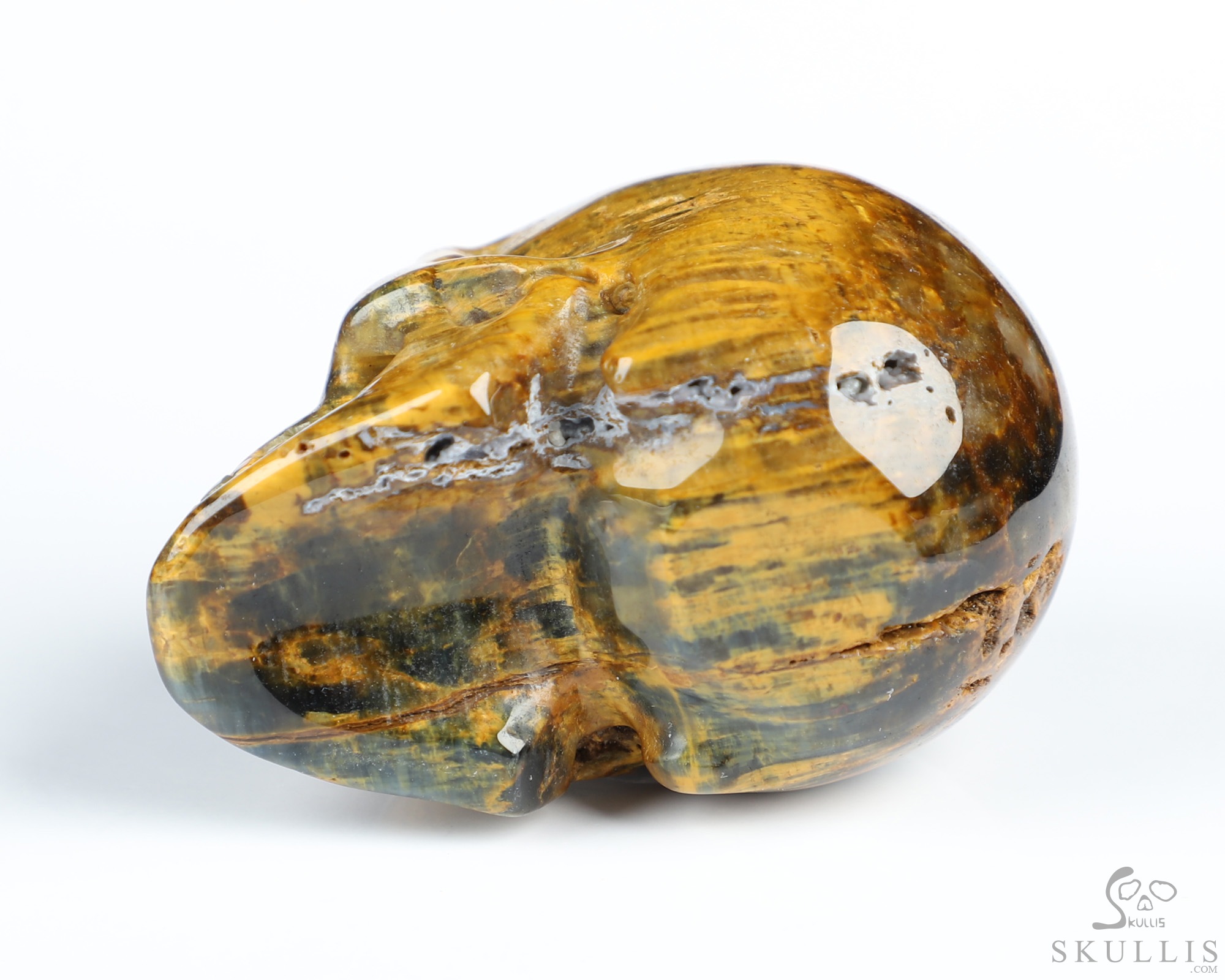 2.0" New Pietersite Hand Carved Crystal Skull, Realistic, Crystal Healing 2.0" New Pietersite Hand Carved Crystal Skull, Realistic, Crystal Healing