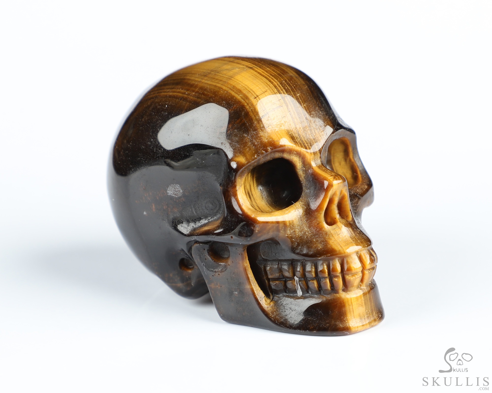 2.0" Gold Tiger's Eye Hand Carved Crystal Skull, Realistic, Crystal Healing 2.0" Gold Tiger's Eye Hand Carved Crystal Skull, Realistic, Crystal Healing