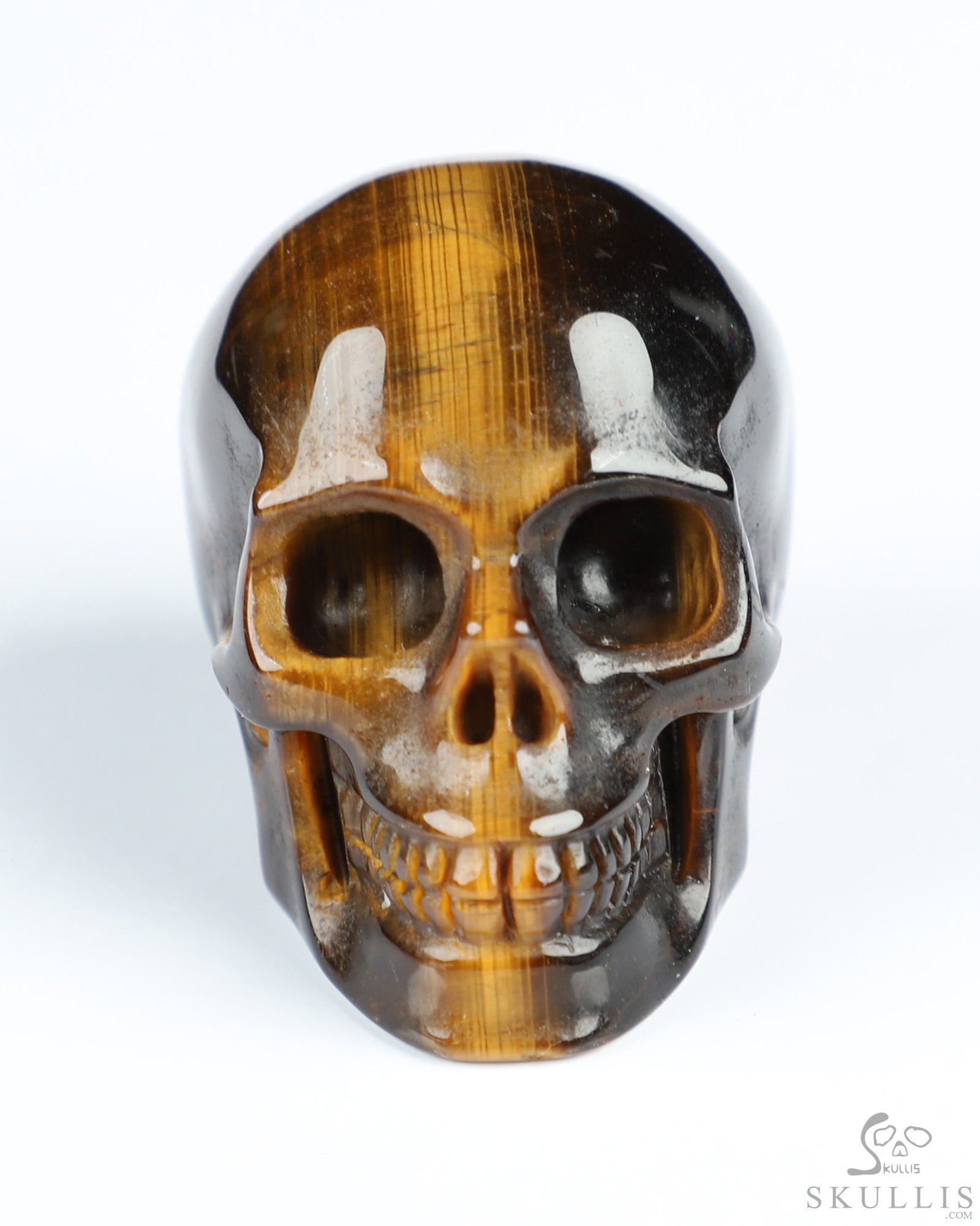 2.0" Gold Tiger's Eye Hand Carved Crystal Skull, Realistic, Crystal Healing 2.0" Gold Tiger's Eye Hand Carved Crystal Skull, Realistic, Crystal Healing