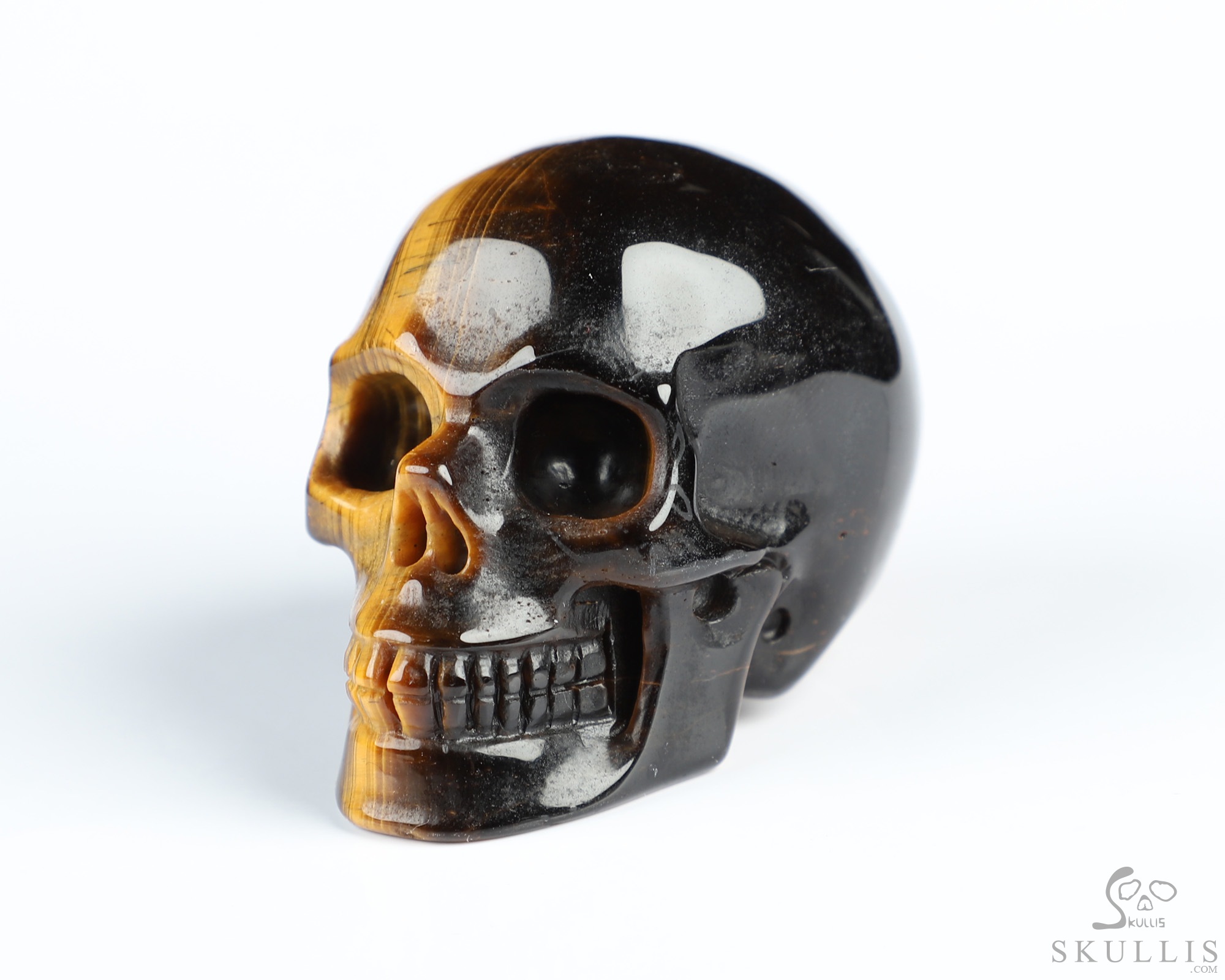 2.0" Gold Tiger's Eye Hand Carved Crystal Skull, Realistic, Crystal Healing 2.0" Gold Tiger's Eye Hand Carved Crystal Skull, Realistic, Crystal Healing