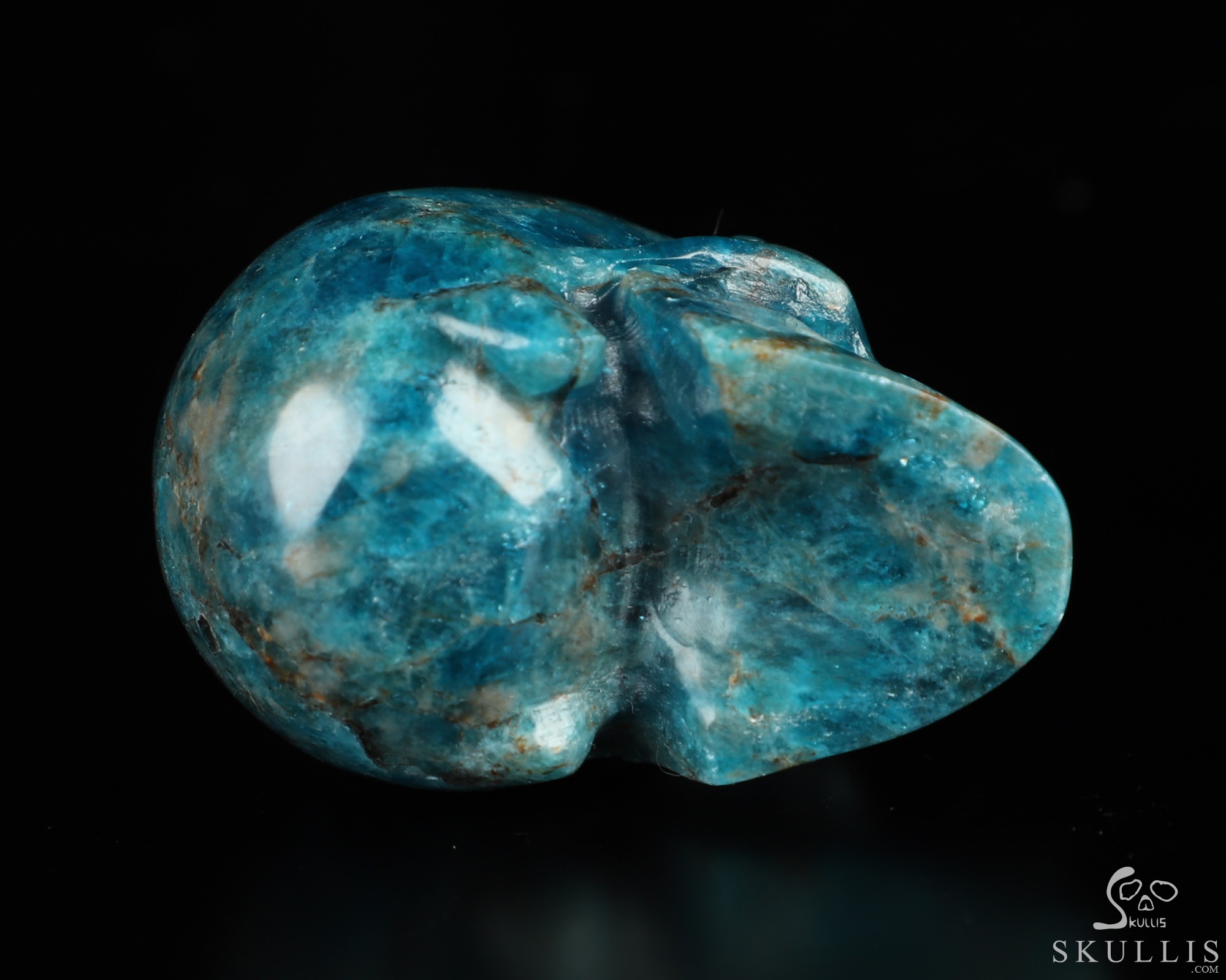 2.0" Blue Apatite Hand Carved Crystal Skull, Realistic, Crystal Healing 2.0" Blue Apatite Hand Carved Crystal Skull, Realistic, Crystal Healing
