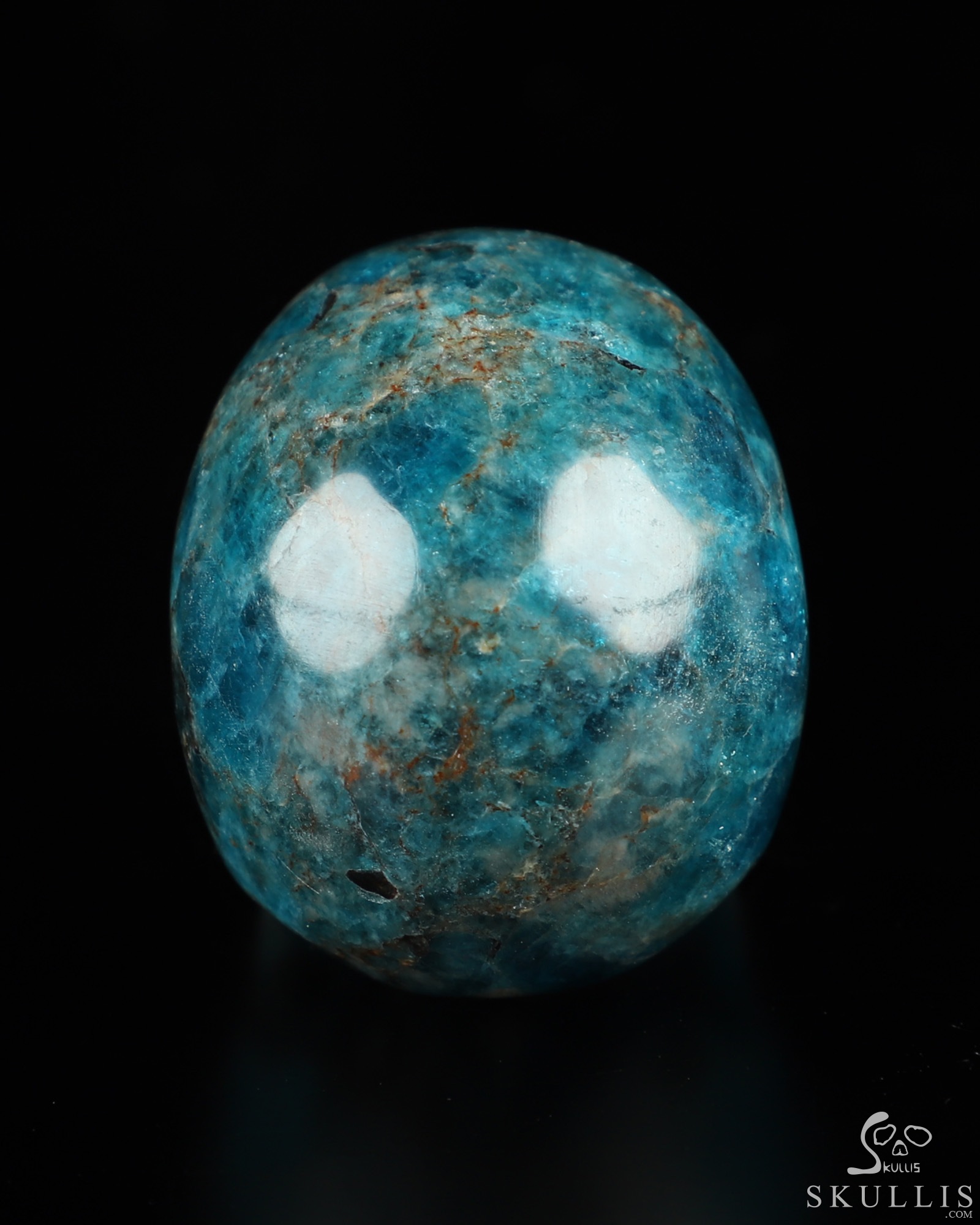 2.0" Blue Apatite Hand Carved Crystal Skull, Realistic, Crystal Healing 2.0" Blue Apatite Hand Carved Crystal Skull, Realistic, Crystal Healing