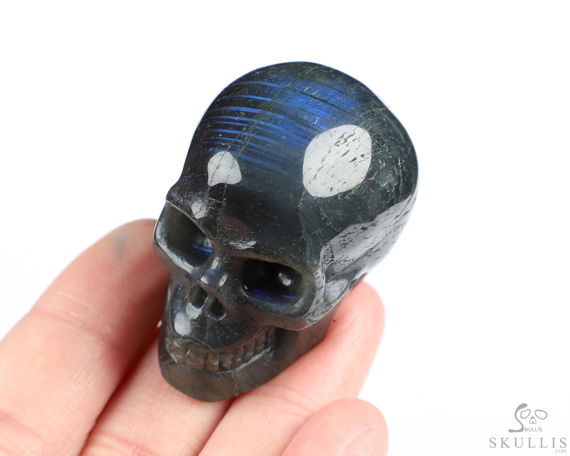 2.0" Labradorite Hand Carved Crystal Skull, Realistic, Crystal Healing 2.0" Labradorite Hand Carved Crystal Skull, Realistic, Crystal Healing