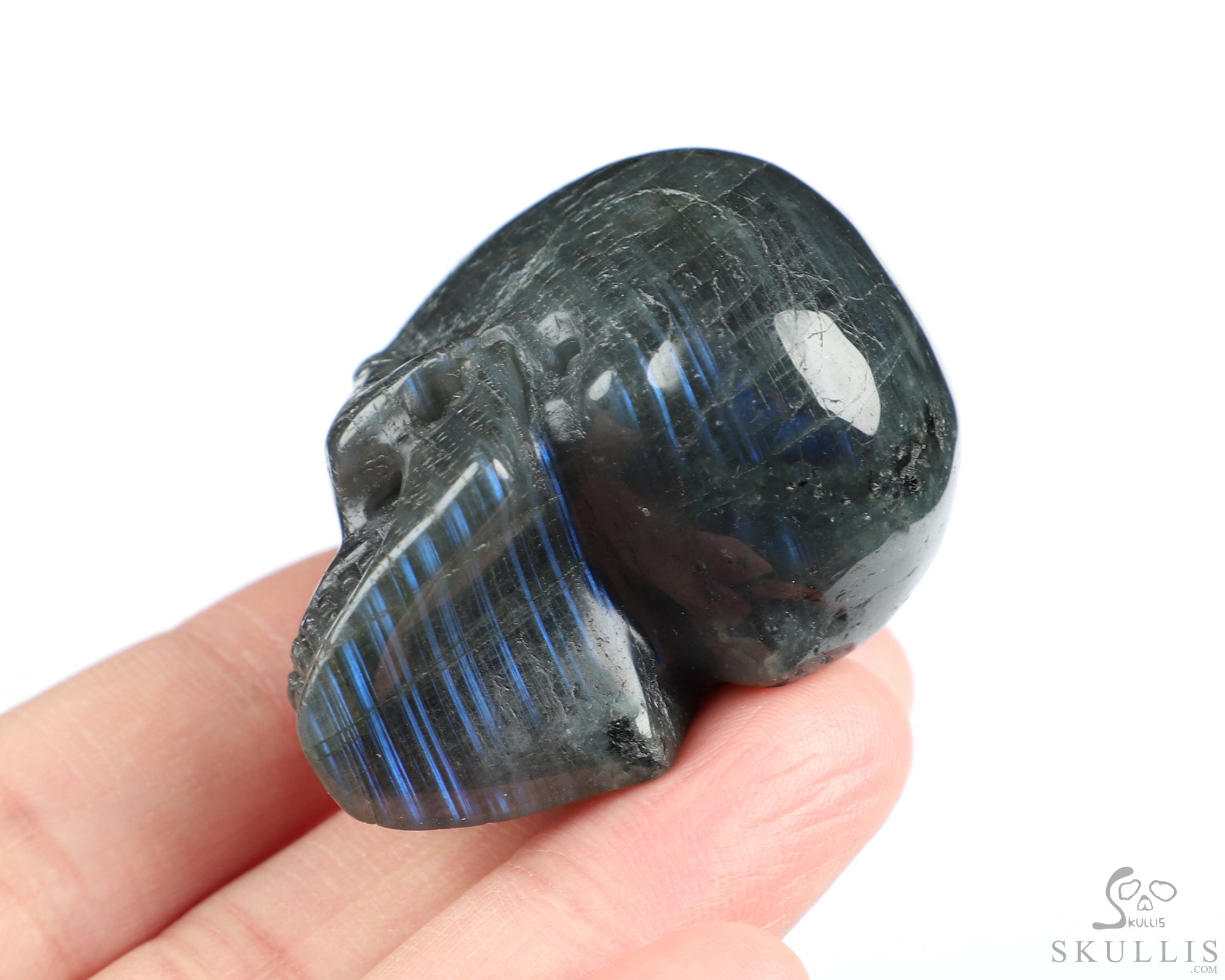 2.0" Labradorite Hand Carved Crystal Skull, Realistic, Crystal Healing 2.0" Labradorite Hand Carved Crystal Skull, Realistic, Crystal Healing