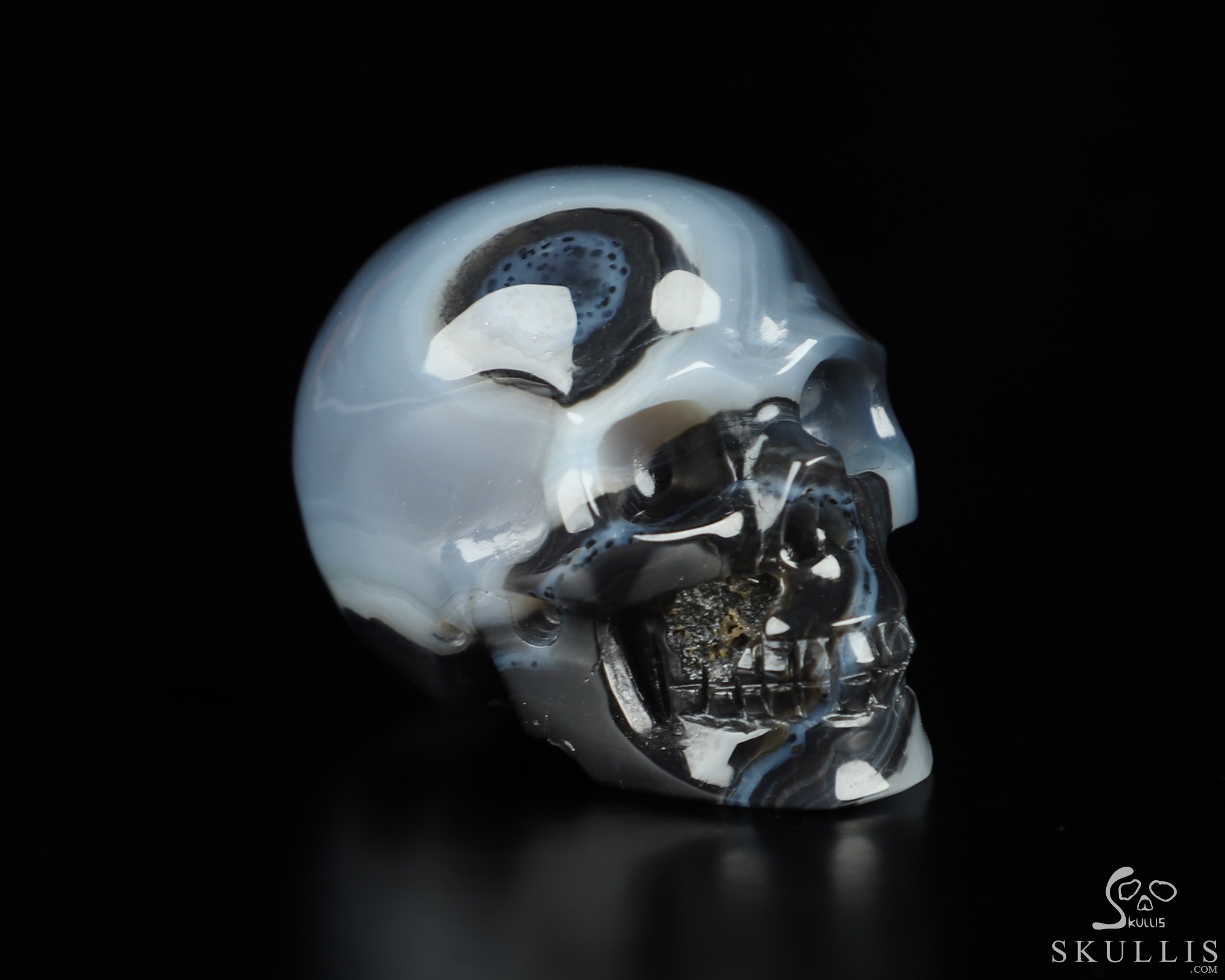 2.0" Agate Hand Carved Crystal Skull, Realistic, Crystal Healing 2.0" Agate Hand Carved Crystal Skull, Realistic, Crystal Healing