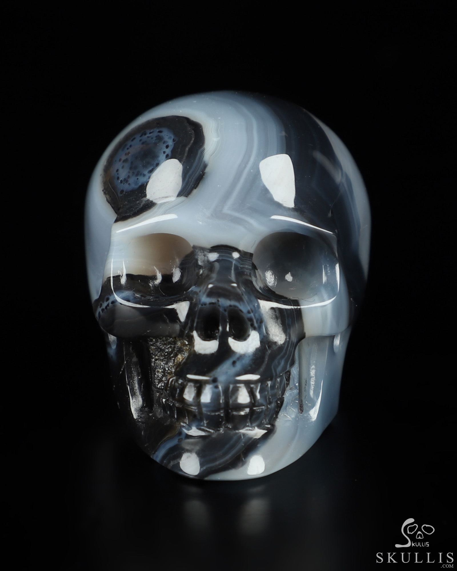 2.0" Agate Hand Carved Crystal Skull, Realistic, Crystal Healing 2.0" Agate Hand Carved Crystal Skull, Realistic, Crystal Healing