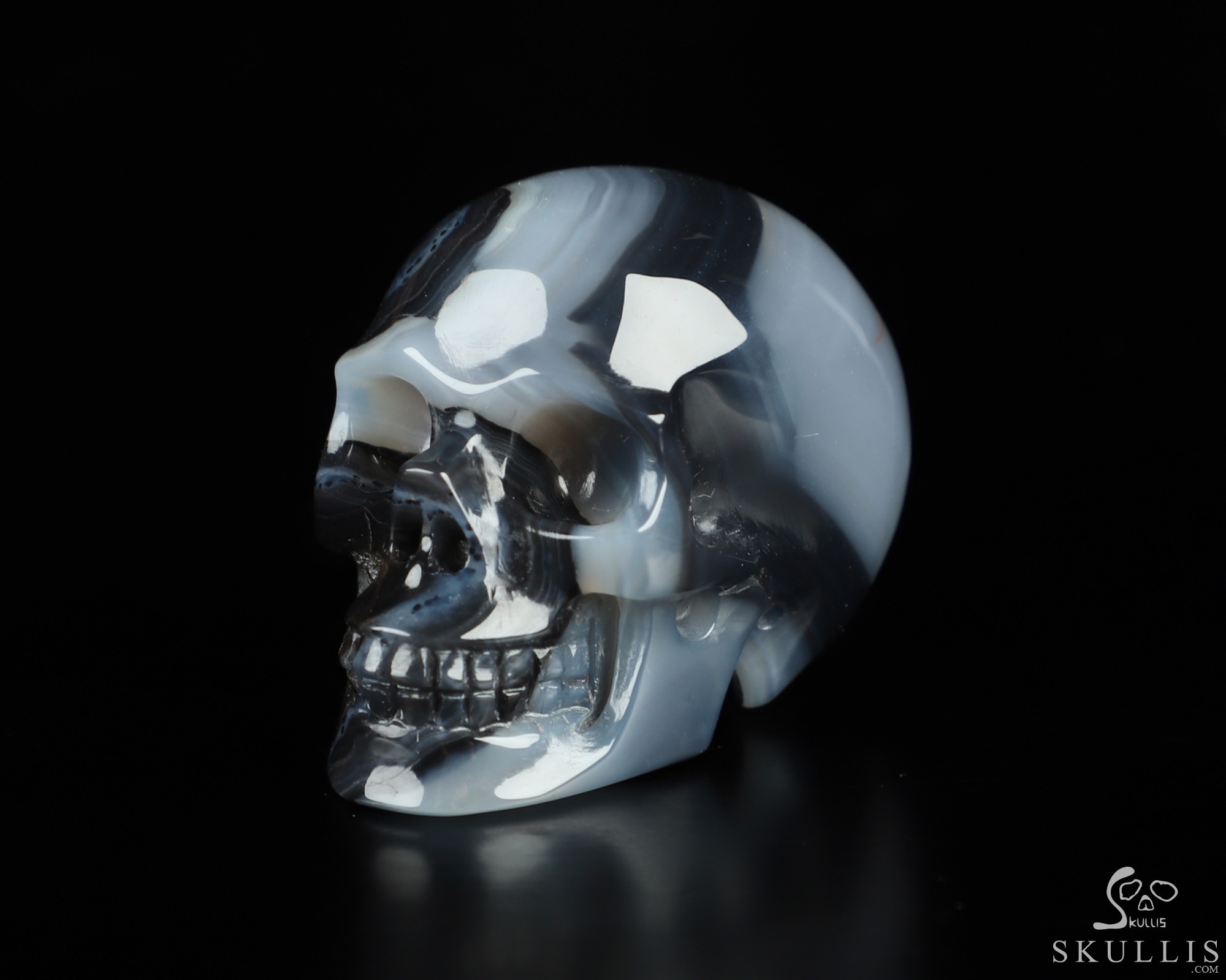 2.0" Agate Hand Carved Crystal Skull, Realistic, Crystal Healing 2.0" Agate Hand Carved Crystal Skull, Realistic, Crystal Healing