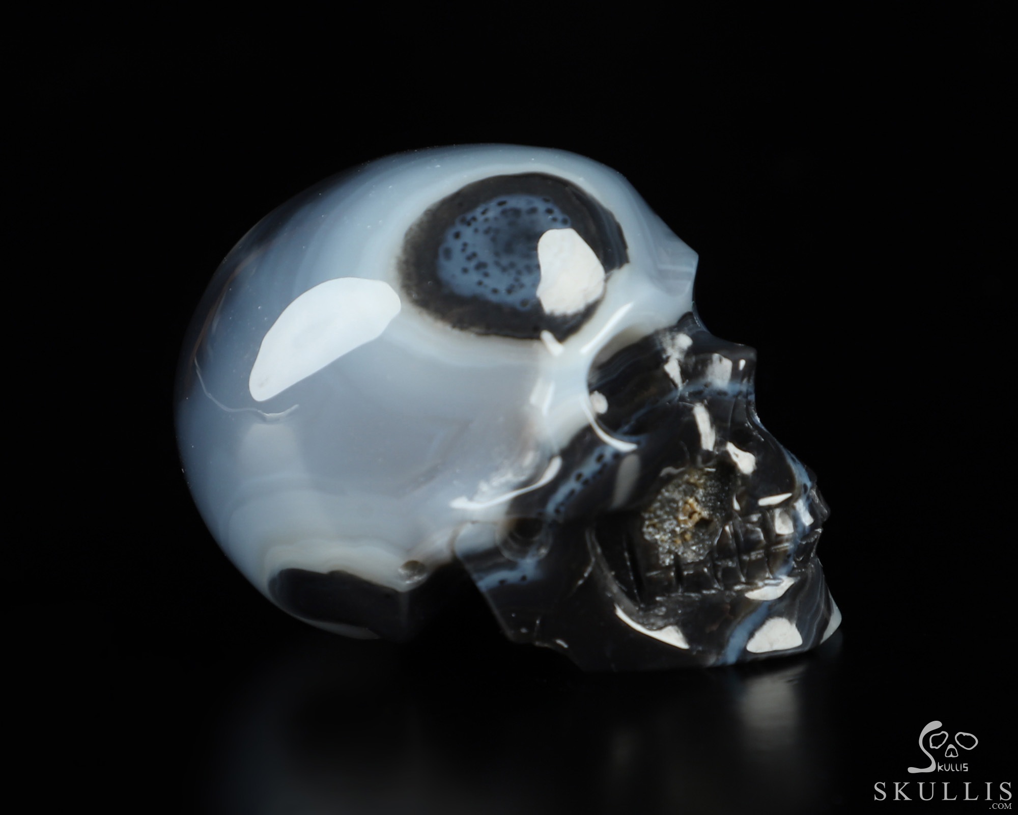 2.0" Agate Hand Carved Crystal Skull, Realistic, Crystal Healing 2.0" Agate Hand Carved Crystal Skull, Realistic, Crystal Healing