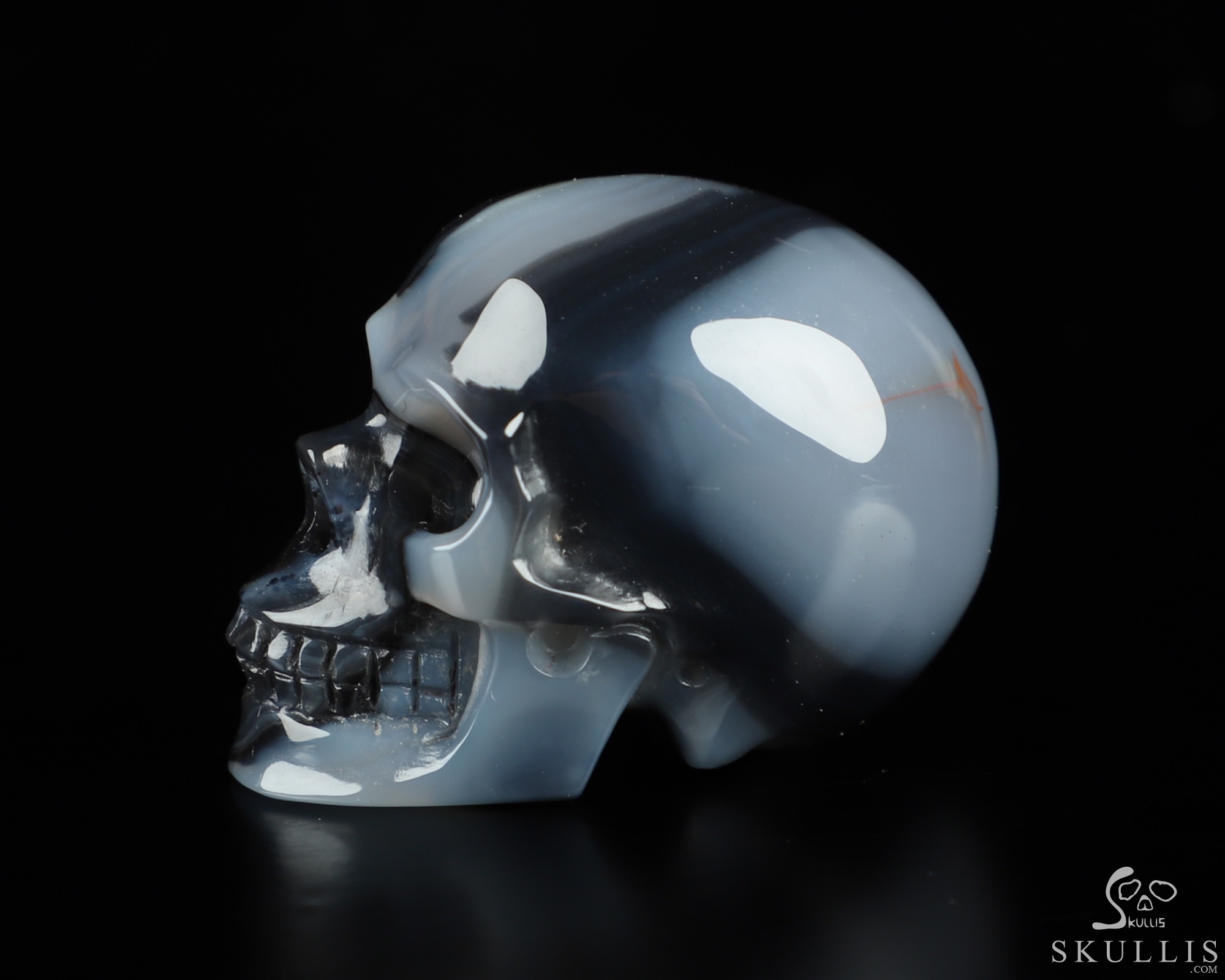 2.0" Agate Hand Carved Crystal Skull, Realistic, Crystal Healing 2.0" Agate Hand Carved Crystal Skull, Realistic, Crystal Healing