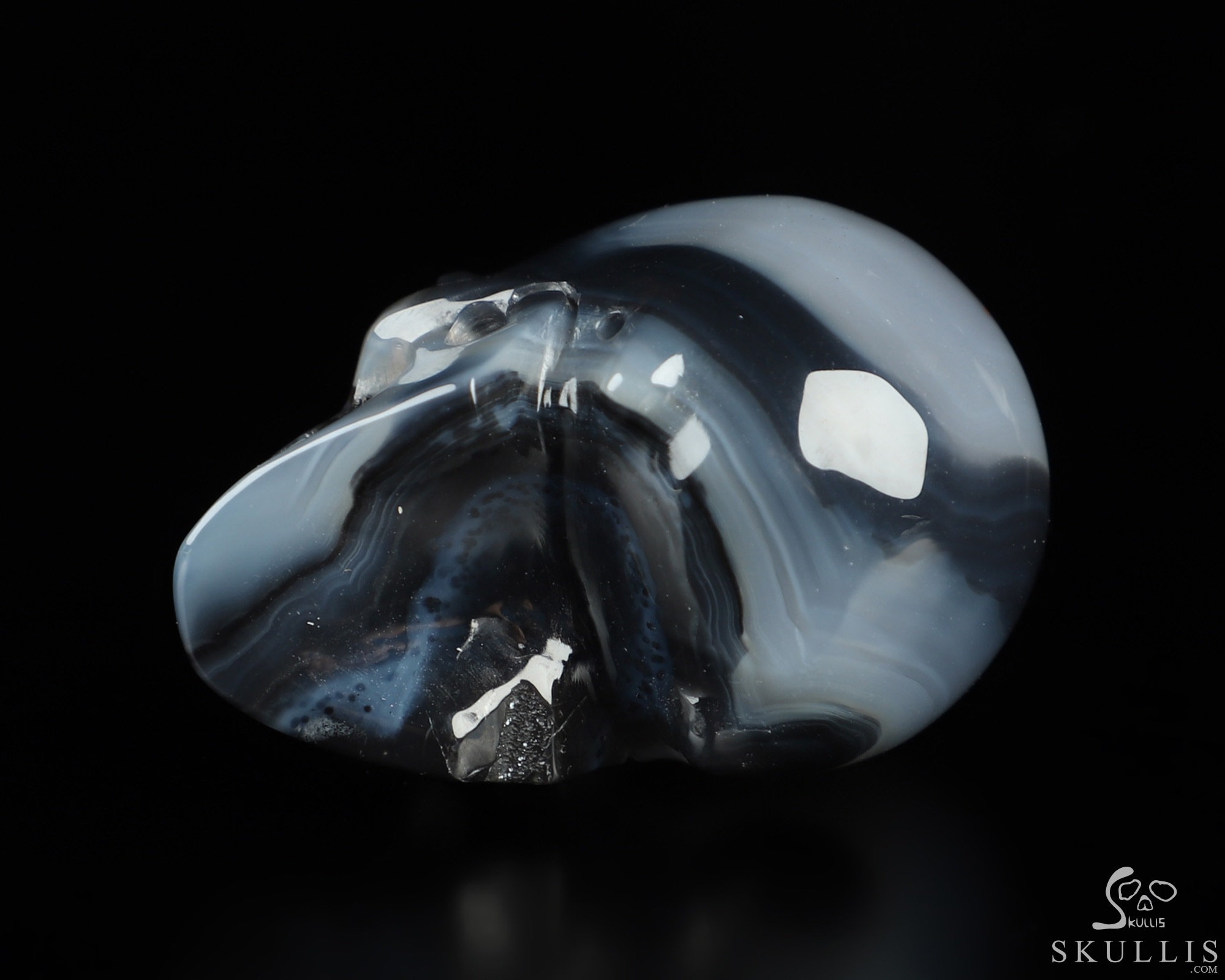 2.0" Agate Hand Carved Crystal Skull, Realistic, Crystal Healing 2.0" Agate Hand Carved Crystal Skull, Realistic, Crystal Healing