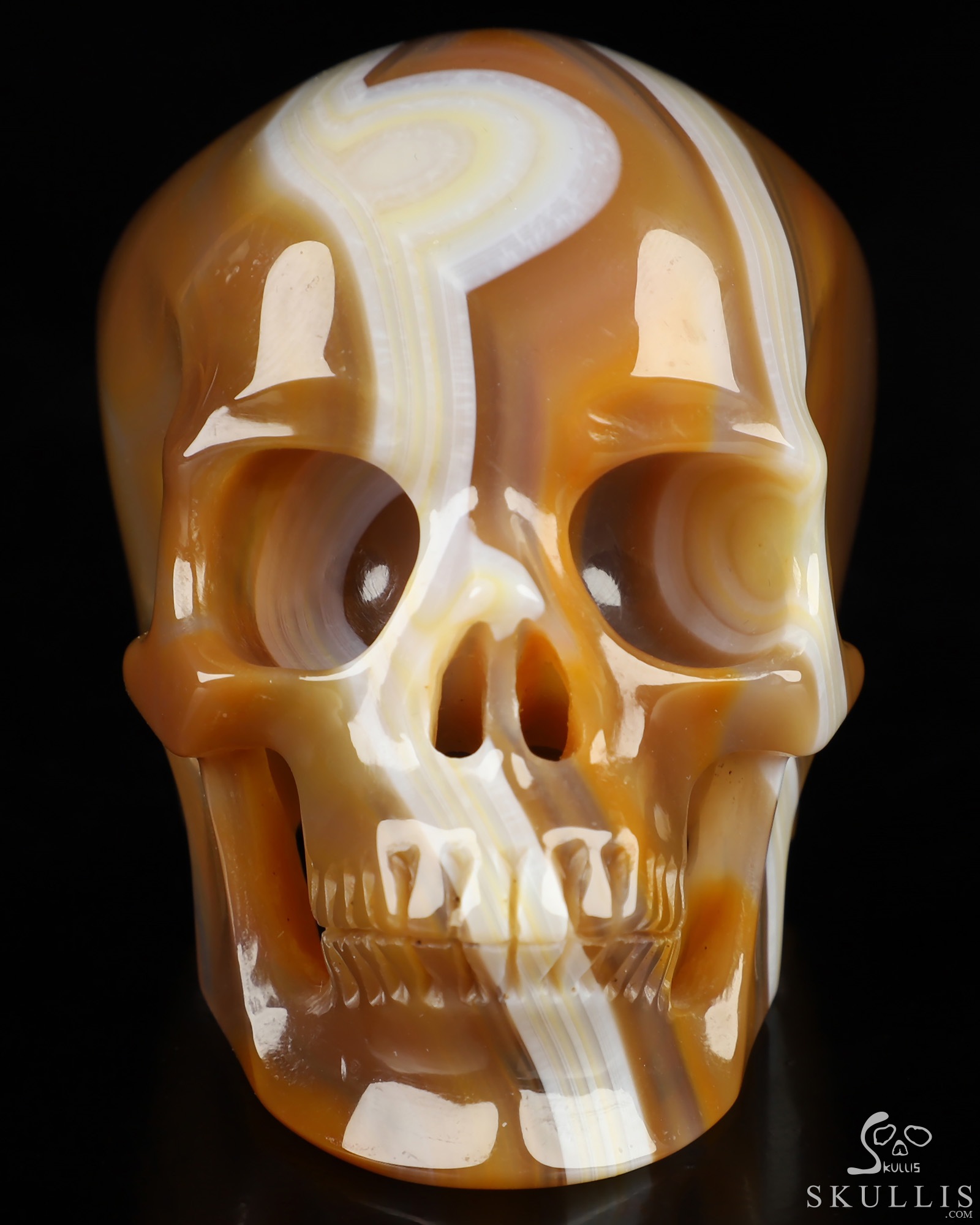3.2" Premium Brazilian Agate Hand Carved Crystal Skull, Super Realistic, Crystal Healing 3.2" Premium Brazilian Agate Hand Carved Crystal Skull, Super Realistic, Crystal Healing
