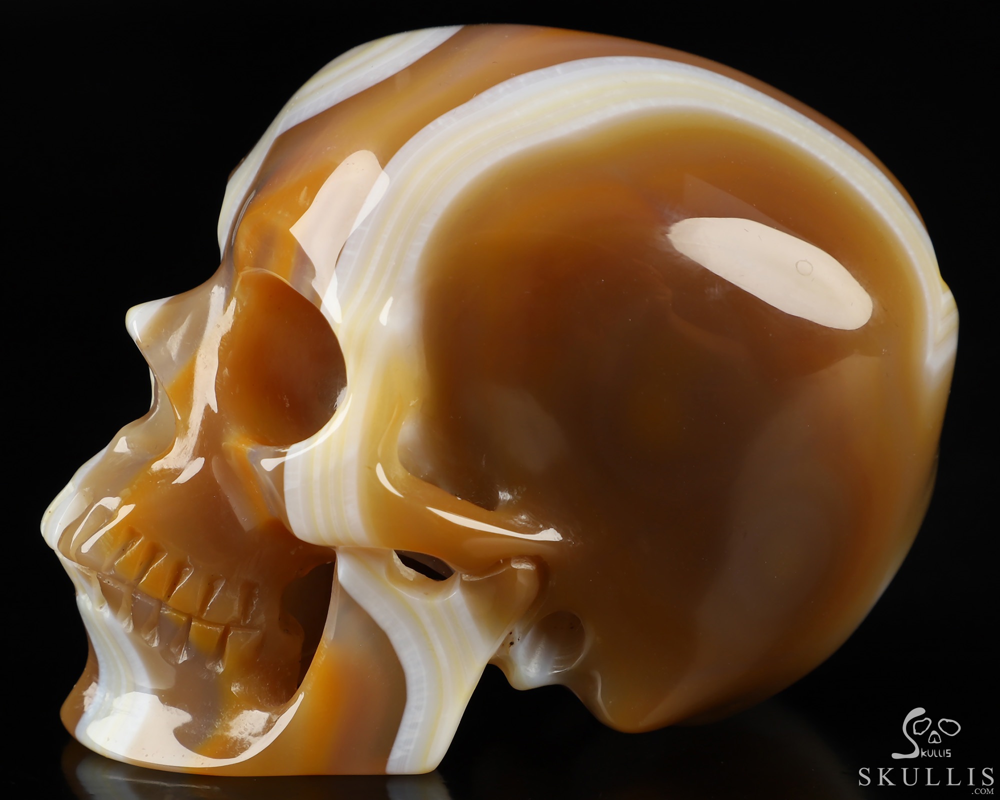 3.2" Premium Brazilian Agate Hand Carved Crystal Skull, Super Realistic, Crystal Healing 3.2" Premium Brazilian Agate Hand Carved Crystal Skull, Super Realistic, Crystal Healing