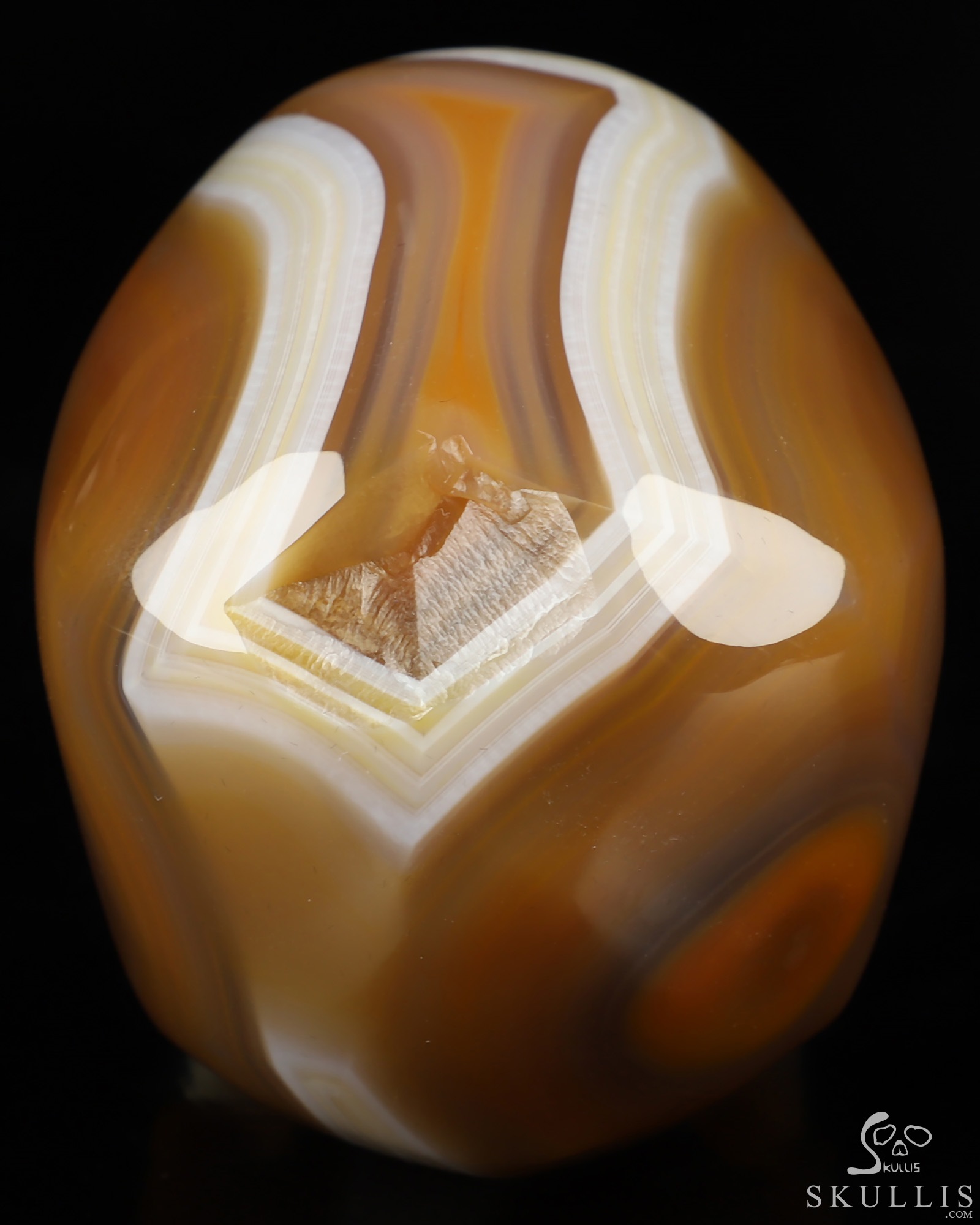 3.2" Premium Brazilian Agate Hand Carved Crystal Skull, Super Realistic, Crystal Healing 3.2" Premium Brazilian Agate Hand Carved Crystal Skull, Super Realistic, Crystal Healing