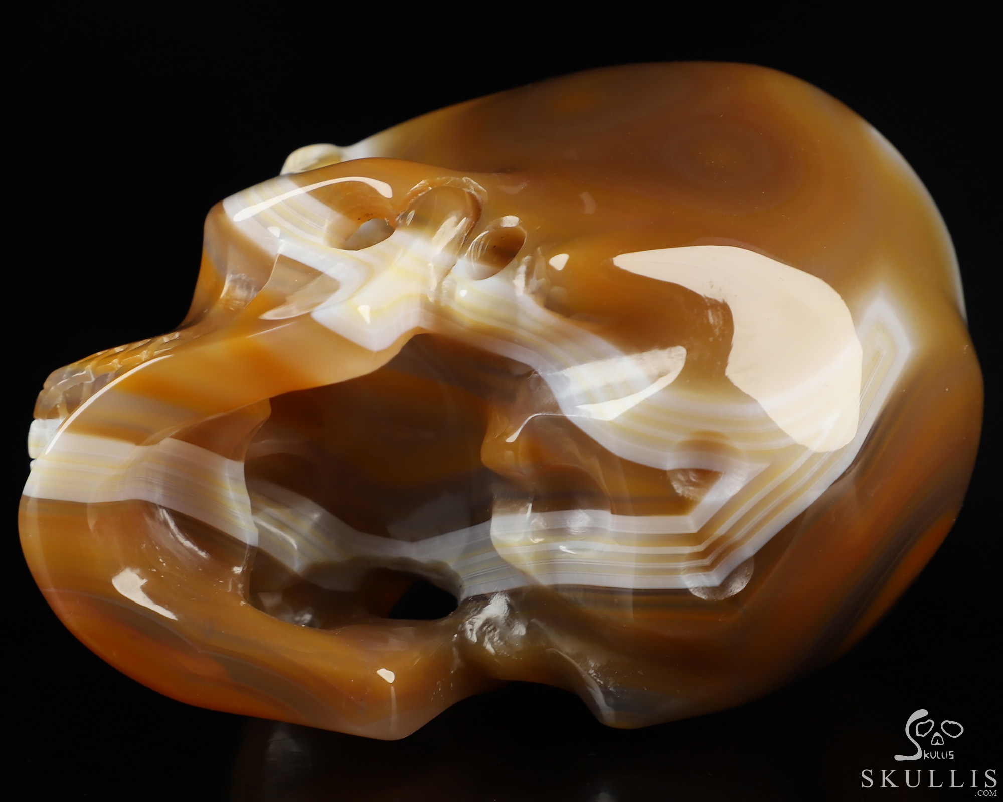 3.2" Premium Brazilian Agate Hand Carved Crystal Skull, Super Realistic, Crystal Healing 3.2" Premium Brazilian Agate Hand Carved Crystal Skull, Super Realistic, Crystal Healing