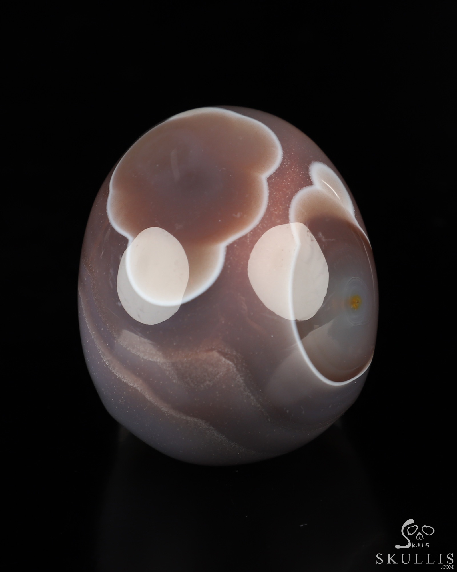 Gemstone 2.0" Mozambique Agate Hand Carved Crystal Skull, Realistic, Crystal Healing Gemstone 2.0" Mozambique Agate Hand Carved Crystal Skull, Realistic, Crystal Healing