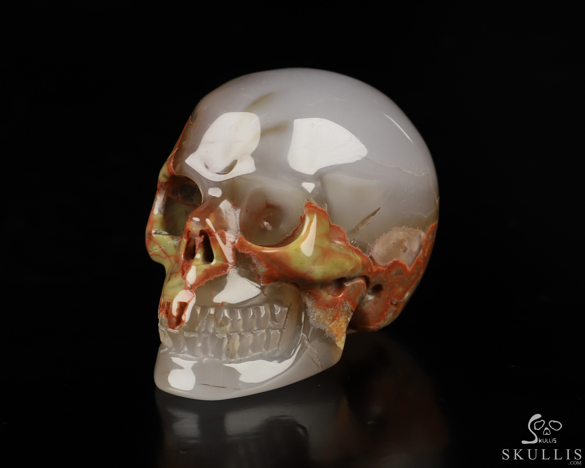 2.0" Morris Jasper Hand Carved Crystal Skull, Realistic, Crystal Healing 2.0" Morris Jasper Hand Carved Crystal Skull, Realistic, Crystal Healing