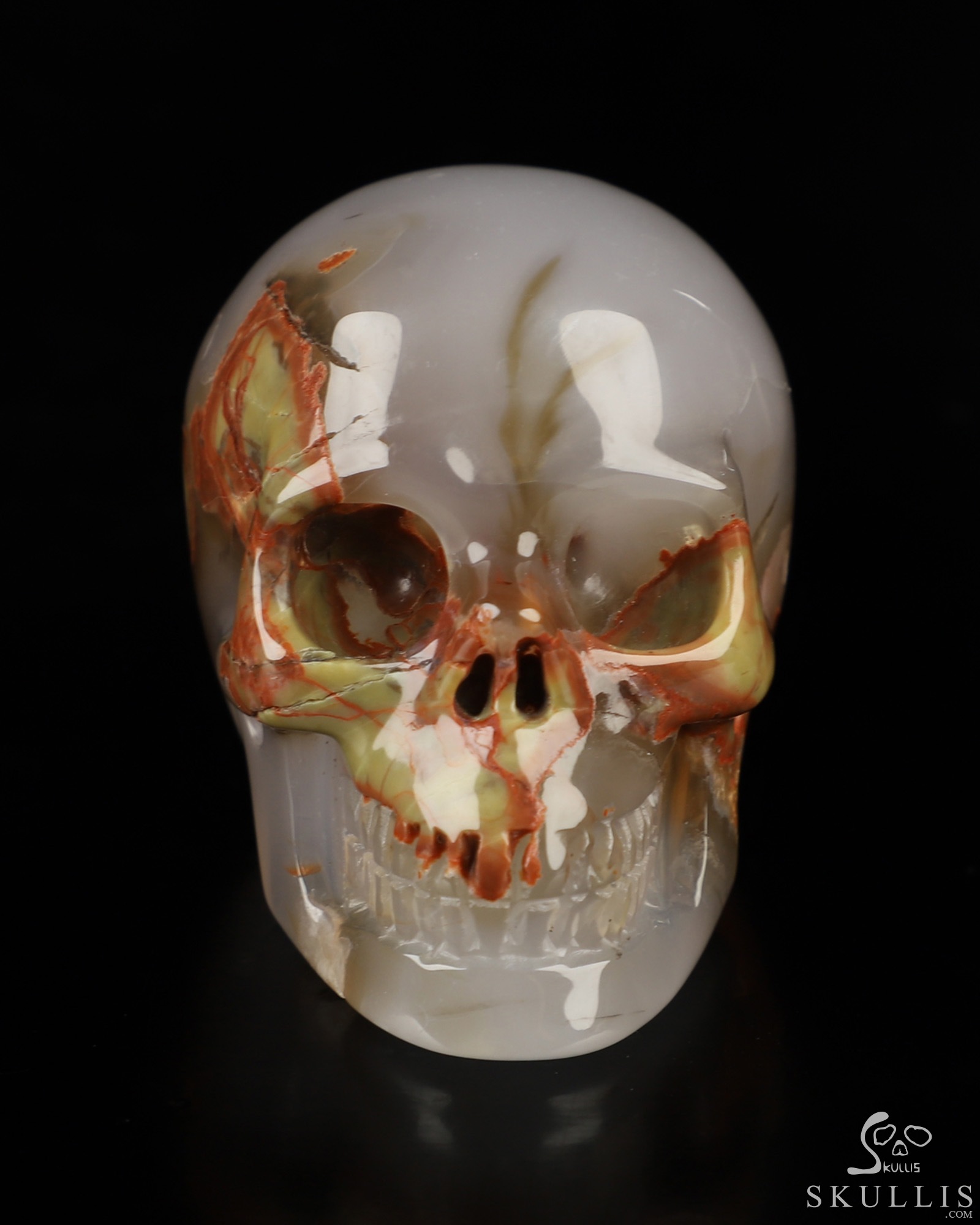 2.0" Morris Jasper Hand Carved Crystal Skull, Realistic, Crystal Healing 2.0" Morris Jasper Hand Carved Crystal Skull, Realistic, Crystal Healing