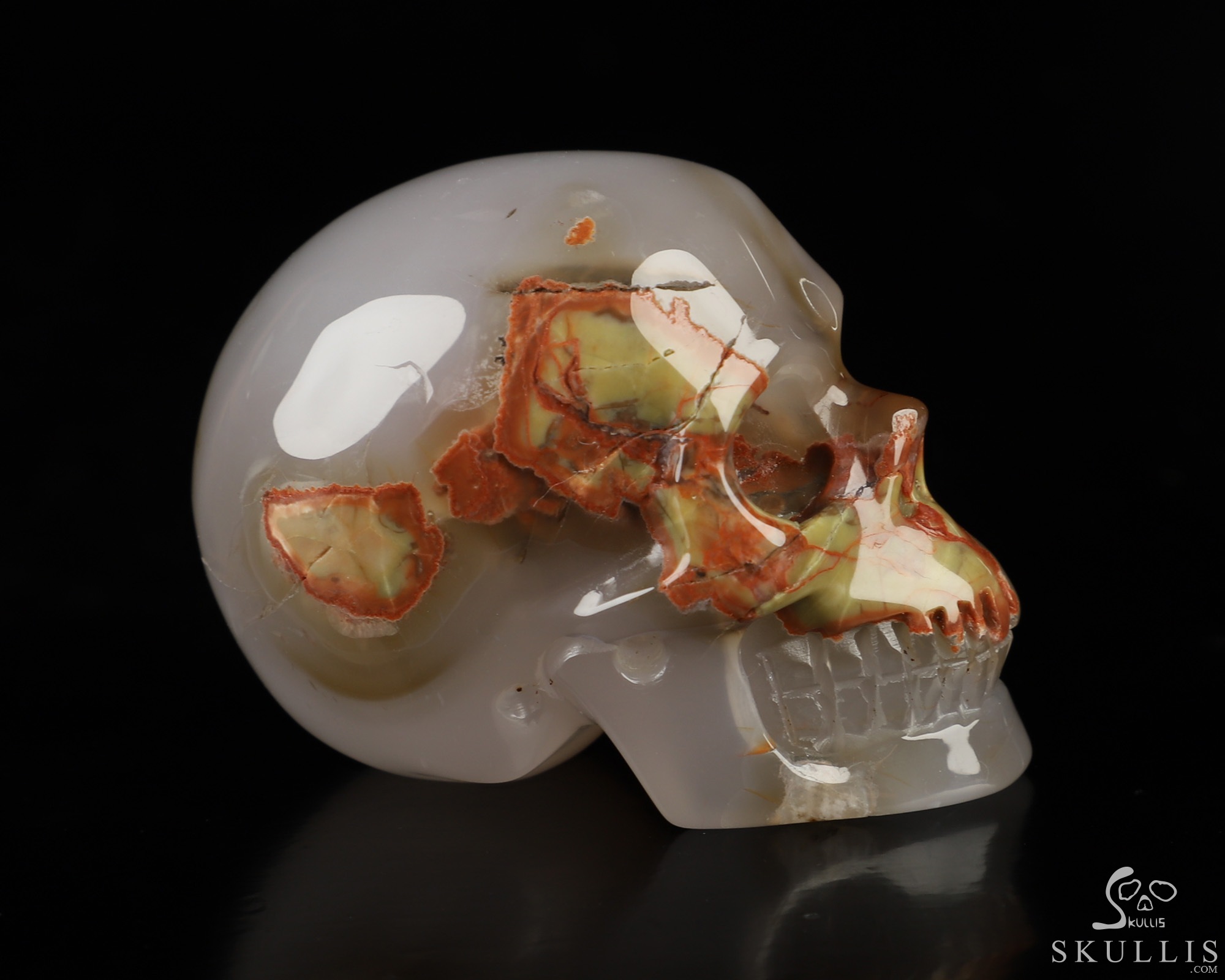 2.0" Morris Jasper Hand Carved Crystal Skull, Realistic, Crystal Healing 2.0" Morris Jasper Hand Carved Crystal Skull, Realistic, Crystal Healing