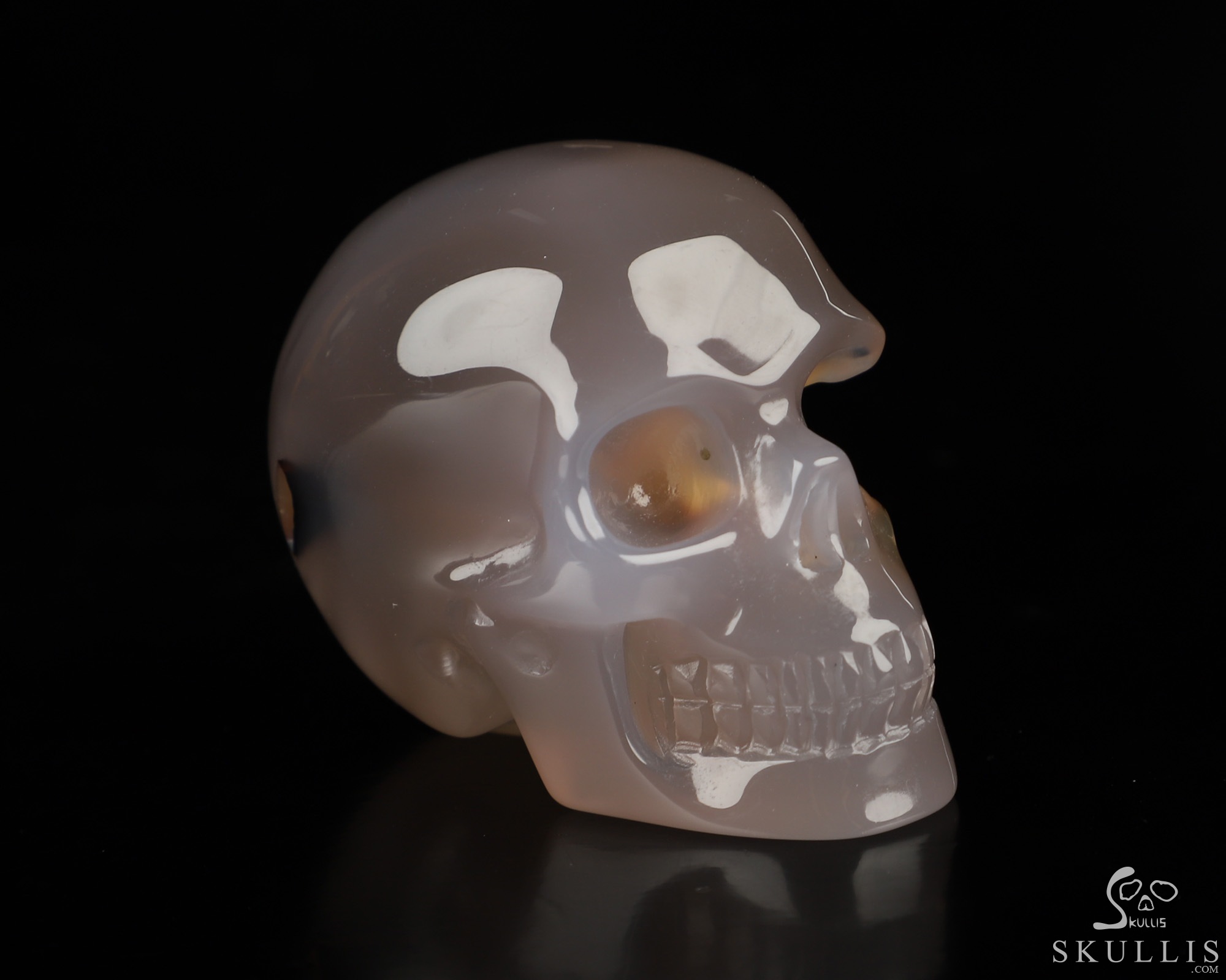 2.0" Agate Hand Carved Crystal Skull, Realistic, Crystal Healing 2.0" Agate Hand Carved Crystal Skull, Realistic, Crystal Healing