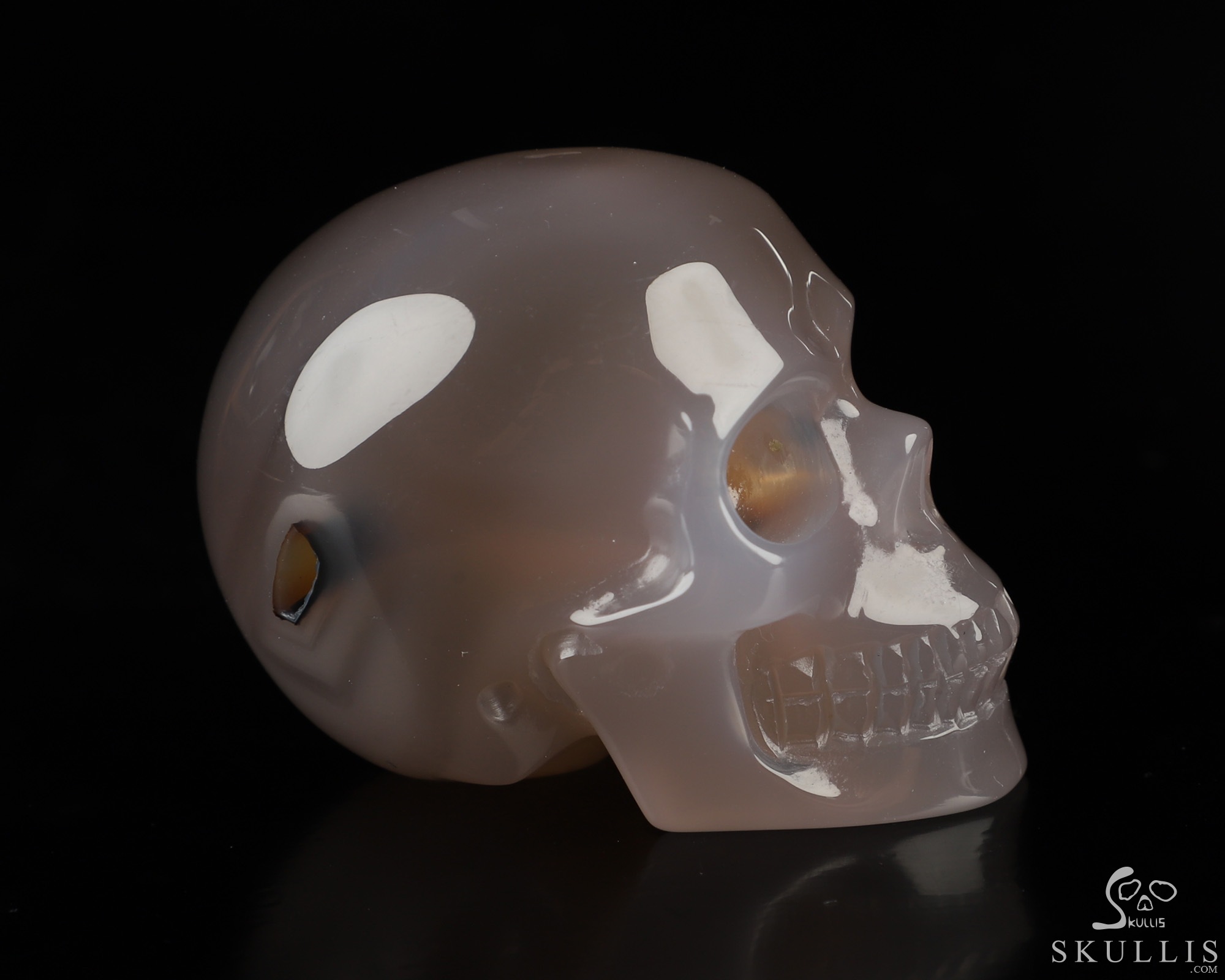2.0" Agate Hand Carved Crystal Skull, Realistic, Crystal Healing 2.0" Agate Hand Carved Crystal Skull, Realistic, Crystal Healing