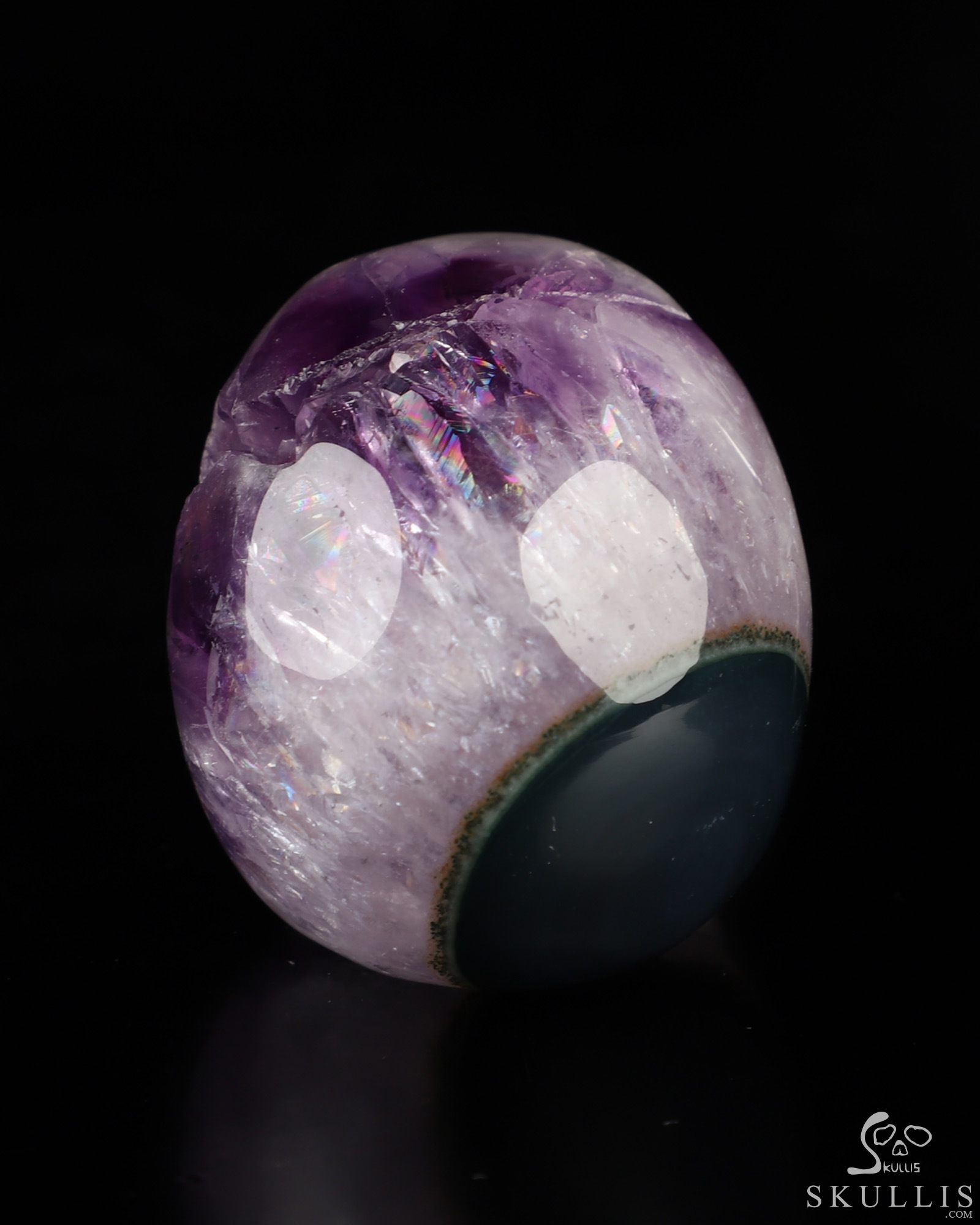 2.0" Amethyst & Agate Hand Carved Crystal Skull, Realistic, Crystal Healing 2.0" Amethyst & Agate Hand Carved Crystal Skull, Realistic, Crystal Healing