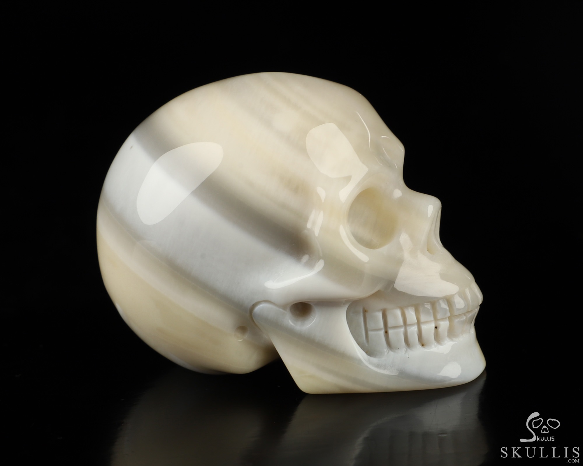 2.0" Agate Hand Carved Crystal Skull, Realistic, Crystal Healing 2.0" Agate Hand Carved Crystal Skull, Realistic, Crystal Healing