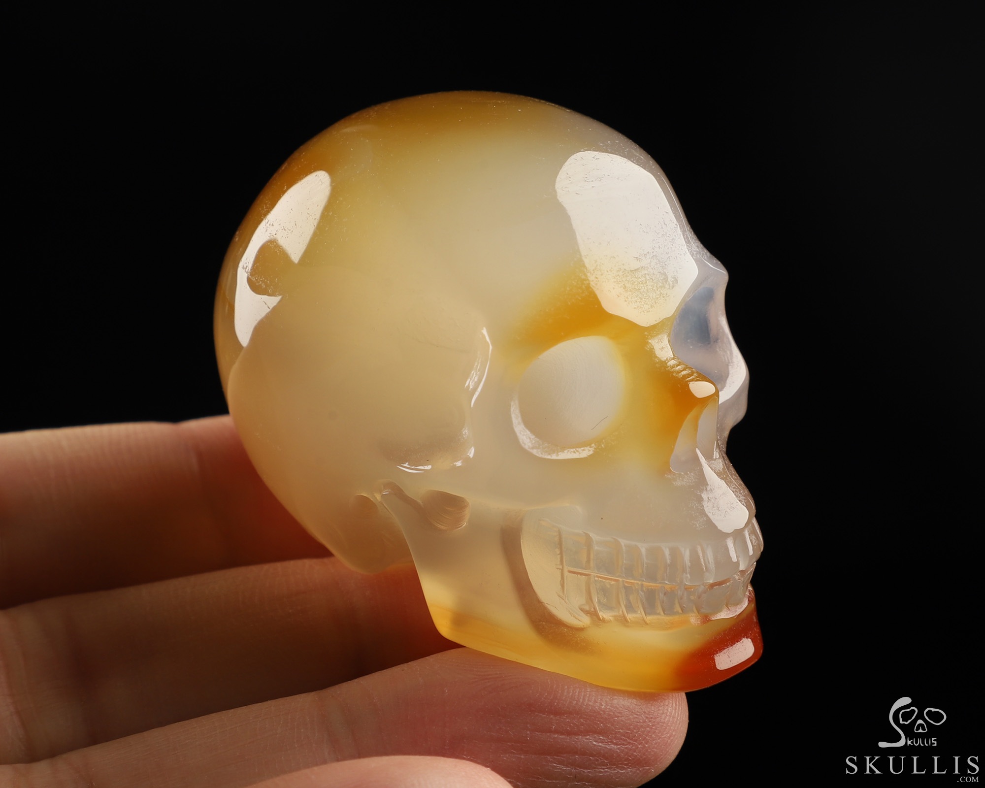 2.0" Premium Brazilian Agate Hand Carved Crystal Skull, Realistic, Crystal Healing 2.0" Premium Brazilian Agate Hand Carved Crystal Skull, Realistic, Crystal Healing
