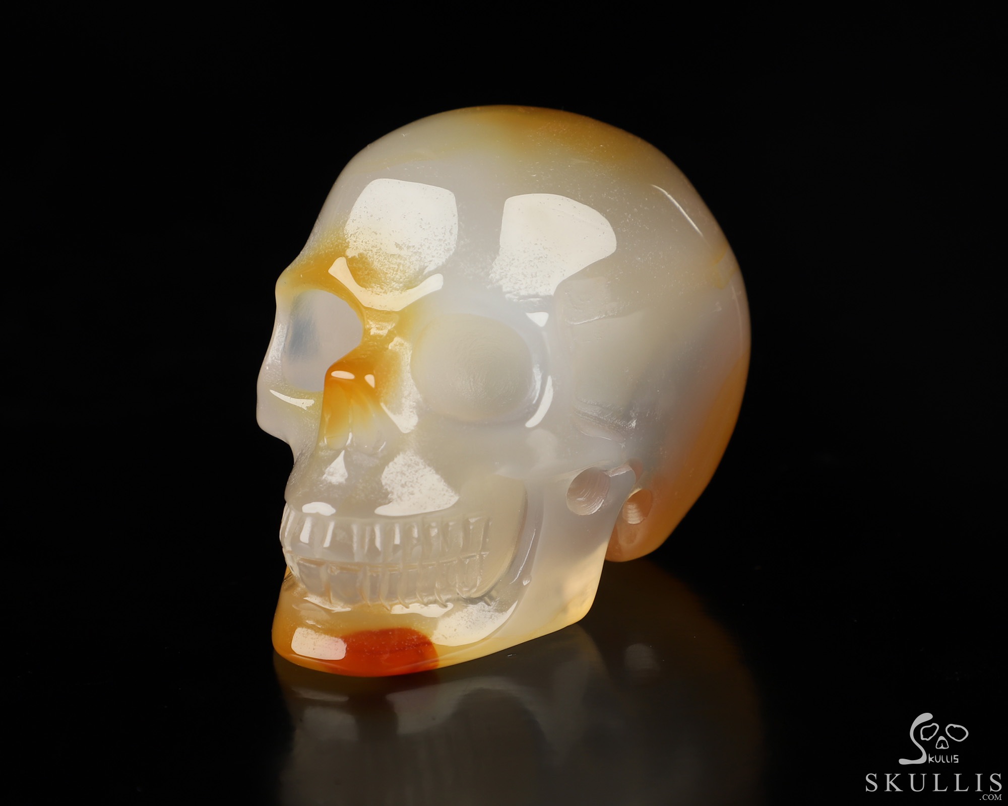 2.0" Premium Brazilian Agate Hand Carved Crystal Skull, Realistic, Crystal Healing 2.0" Premium Brazilian Agate Hand Carved Crystal Skull, Realistic, Crystal Healing