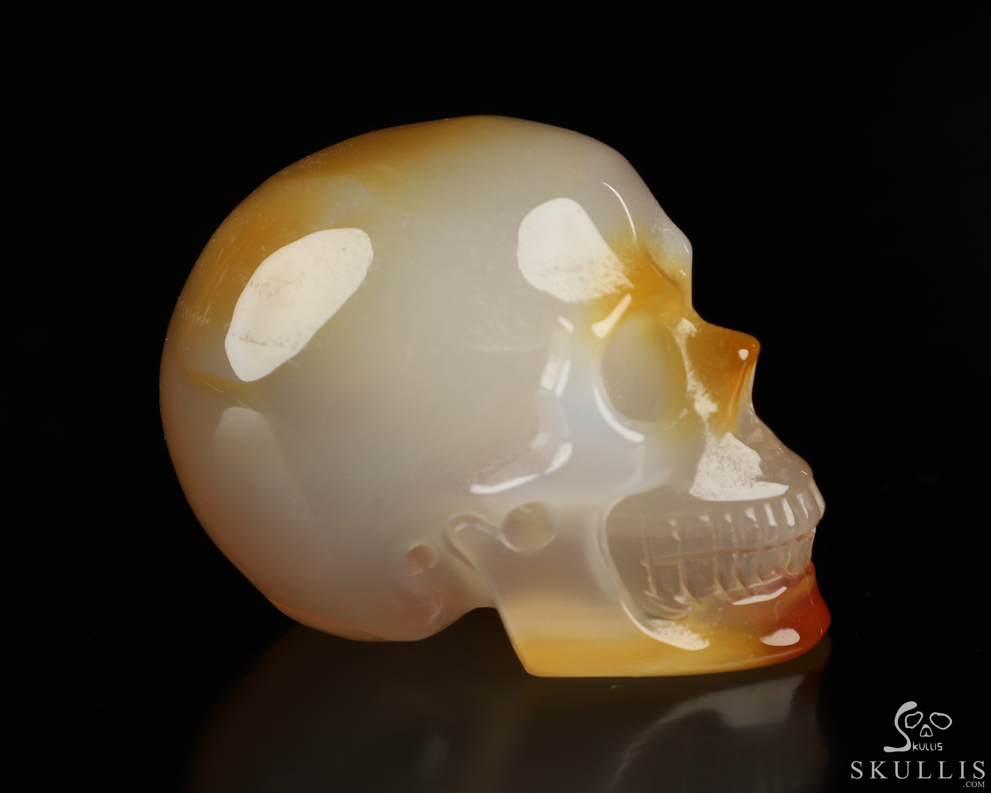 2.0" Premium Brazilian Agate Hand Carved Crystal Skull, Realistic, Crystal Healing 2.0" Premium Brazilian Agate Hand Carved Crystal Skull, Realistic, Crystal Healing