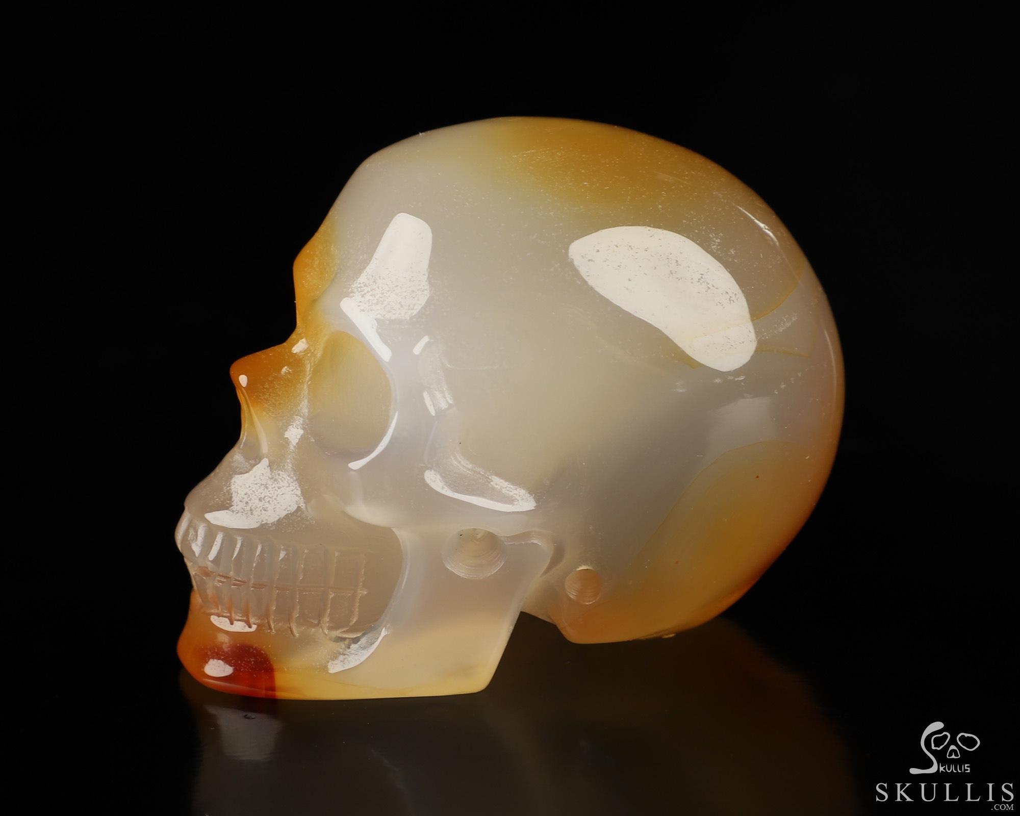 2.0" Premium Brazilian Agate Hand Carved Crystal Skull, Realistic, Crystal Healing 2.0" Premium Brazilian Agate Hand Carved Crystal Skull, Realistic, Crystal Healing
