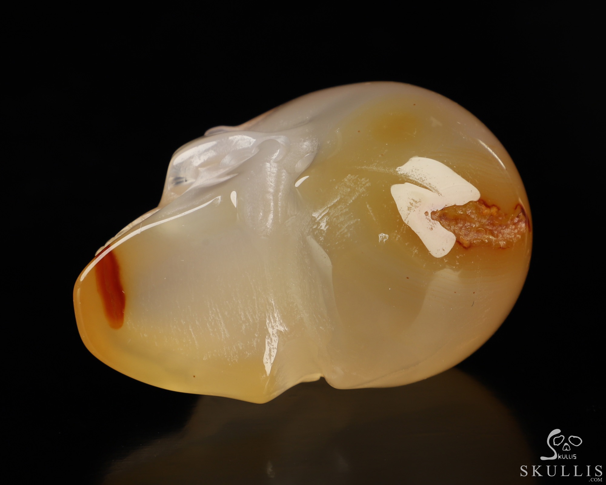 2.0" Premium Brazilian Agate Hand Carved Crystal Skull, Realistic, Crystal Healing 2.0" Premium Brazilian Agate Hand Carved Crystal Skull, Realistic, Crystal Healing