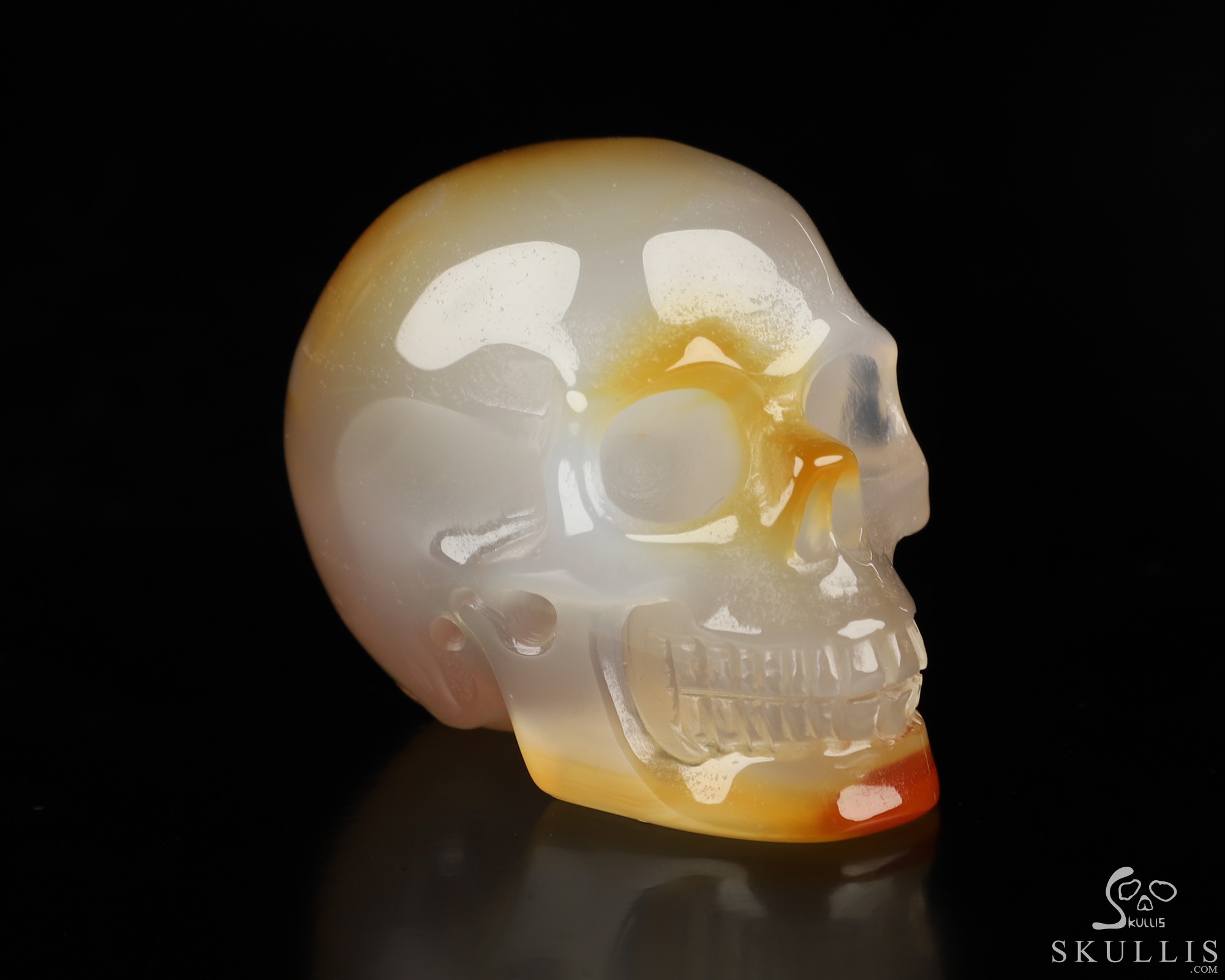 2.0" Premium Brazilian Agate Hand Carved Crystal Skull, Realistic, Crystal Healing 2.0" Premium Brazilian Agate Hand Carved Crystal Skull, Realistic, Crystal Healing