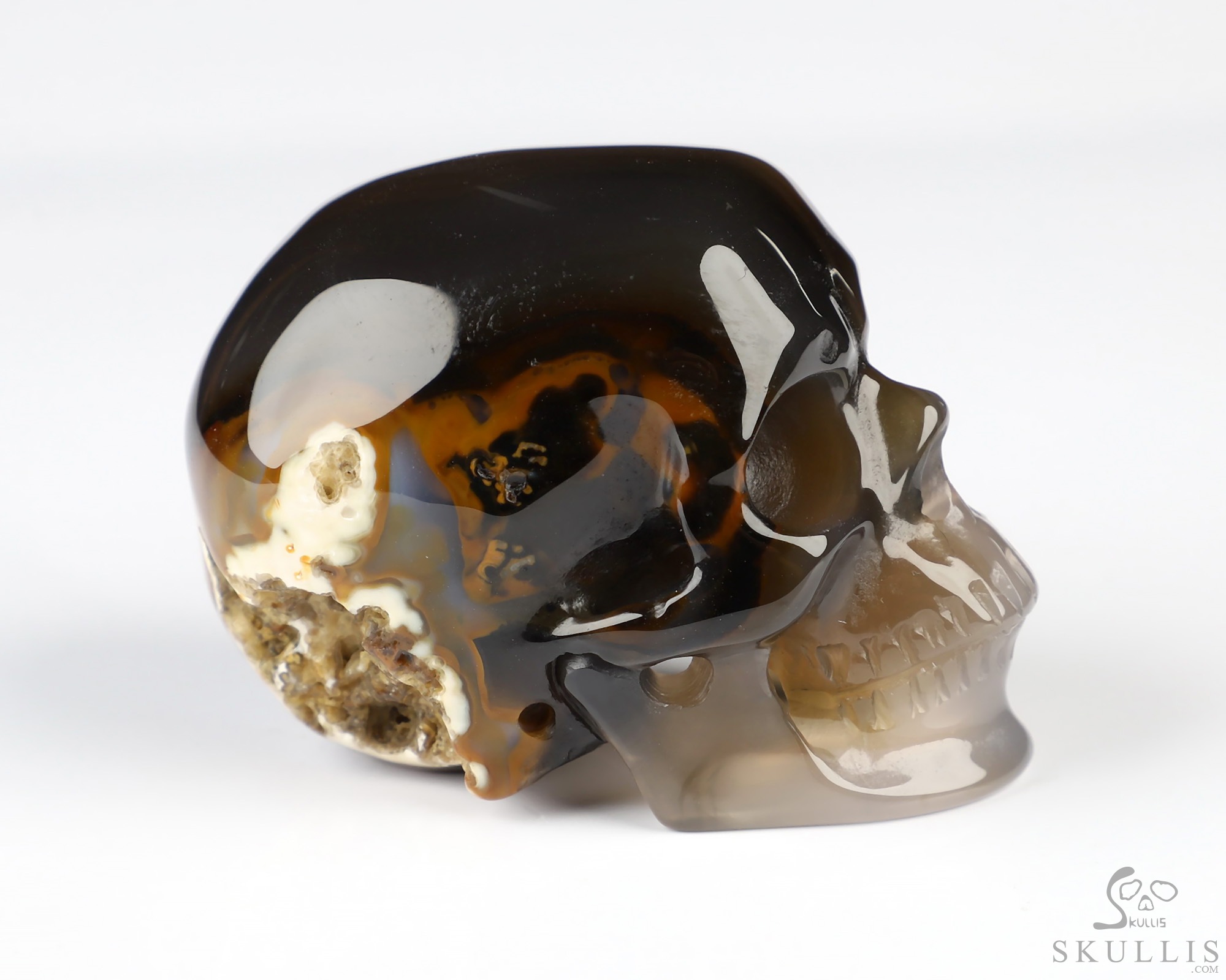 1.9" Premium Brazilian Agate Hand Carved Crystal Skull, Super Realistic, Crystal Healing 1.9" Premium Brazilian Agate Hand Carved Crystal Skull, Super Realistic, Crystal Healing