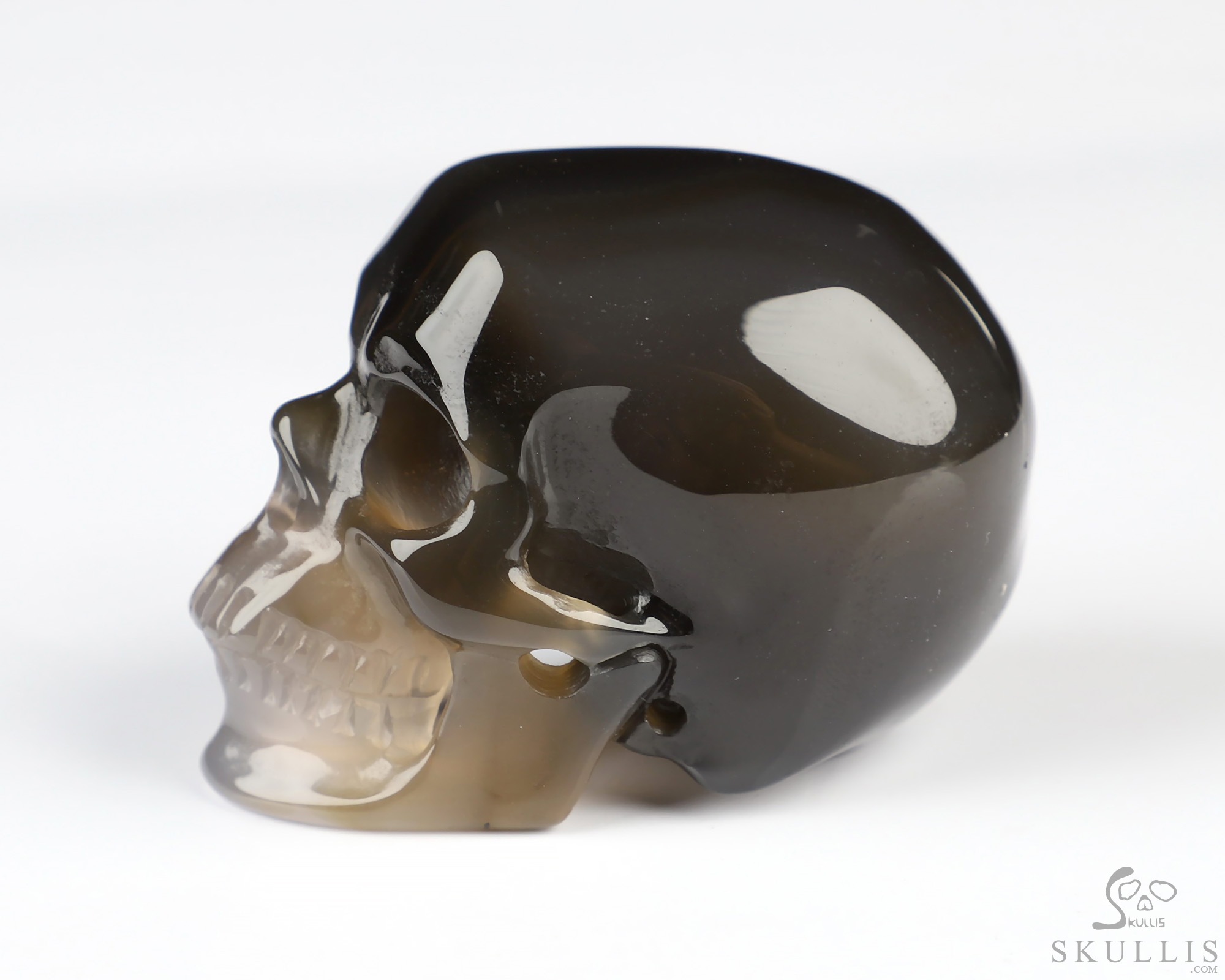 1.9" Premium Brazilian Agate Hand Carved Crystal Skull, Super Realistic, Crystal Healing 1.9" Premium Brazilian Agate Hand Carved Crystal Skull, Super Realistic, Crystal Healing