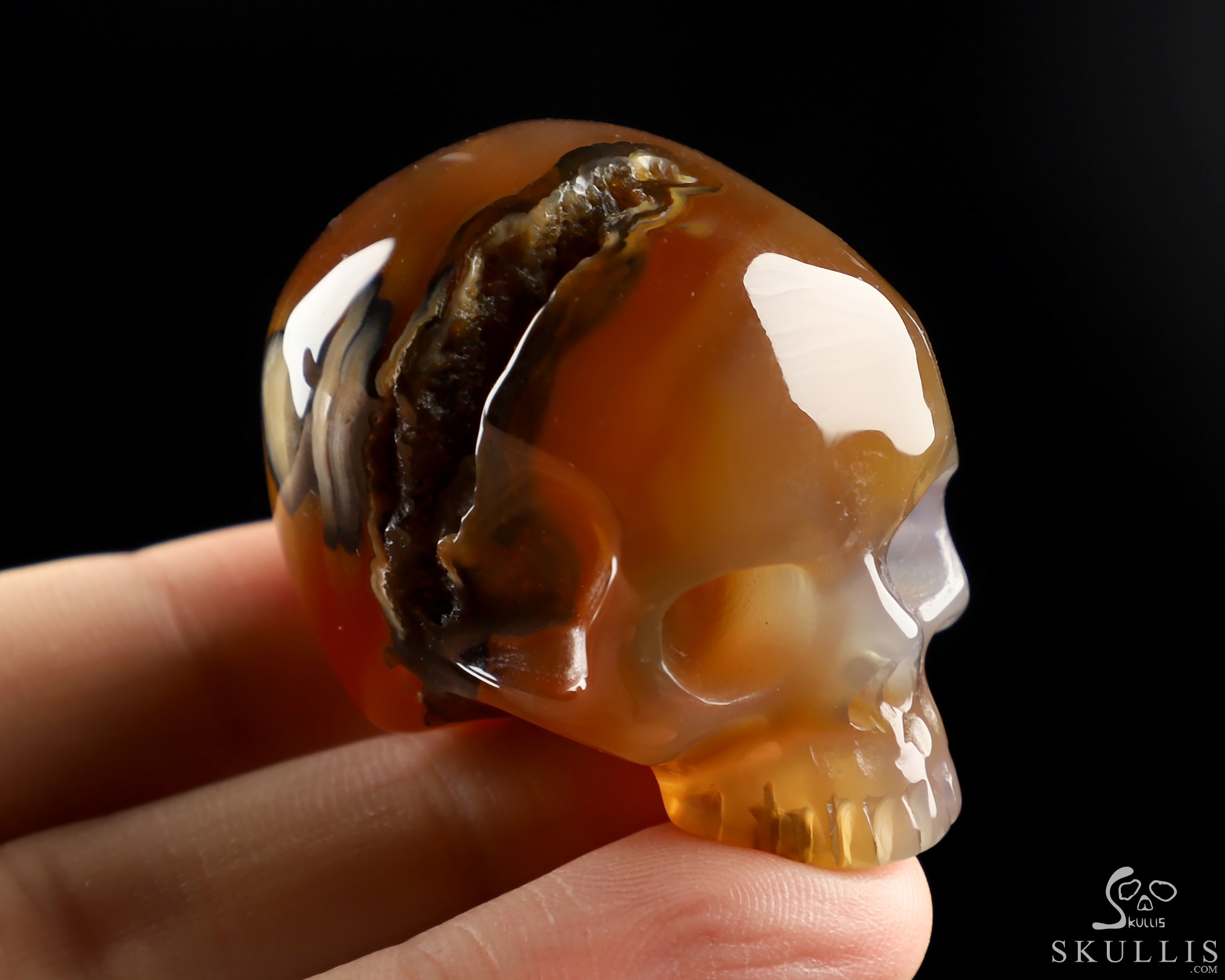 1.8" Premium Brazilian Agate Hand Carved Crystal Skull, Realistic, Crystal Healing 1.8" Premium Brazilian Agate Hand Carved Crystal Skull, Realistic, Crystal Healing