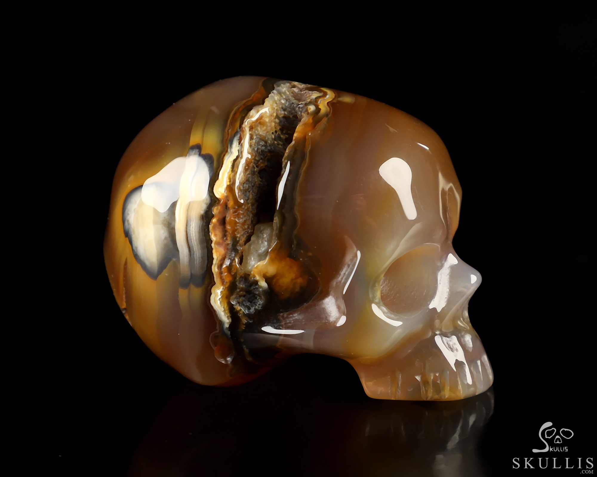 1.8" Premium Brazilian Agate Hand Carved Crystal Skull, Realistic, Crystal Healing 1.8" Premium Brazilian Agate Hand Carved Crystal Skull, Realistic, Crystal Healing