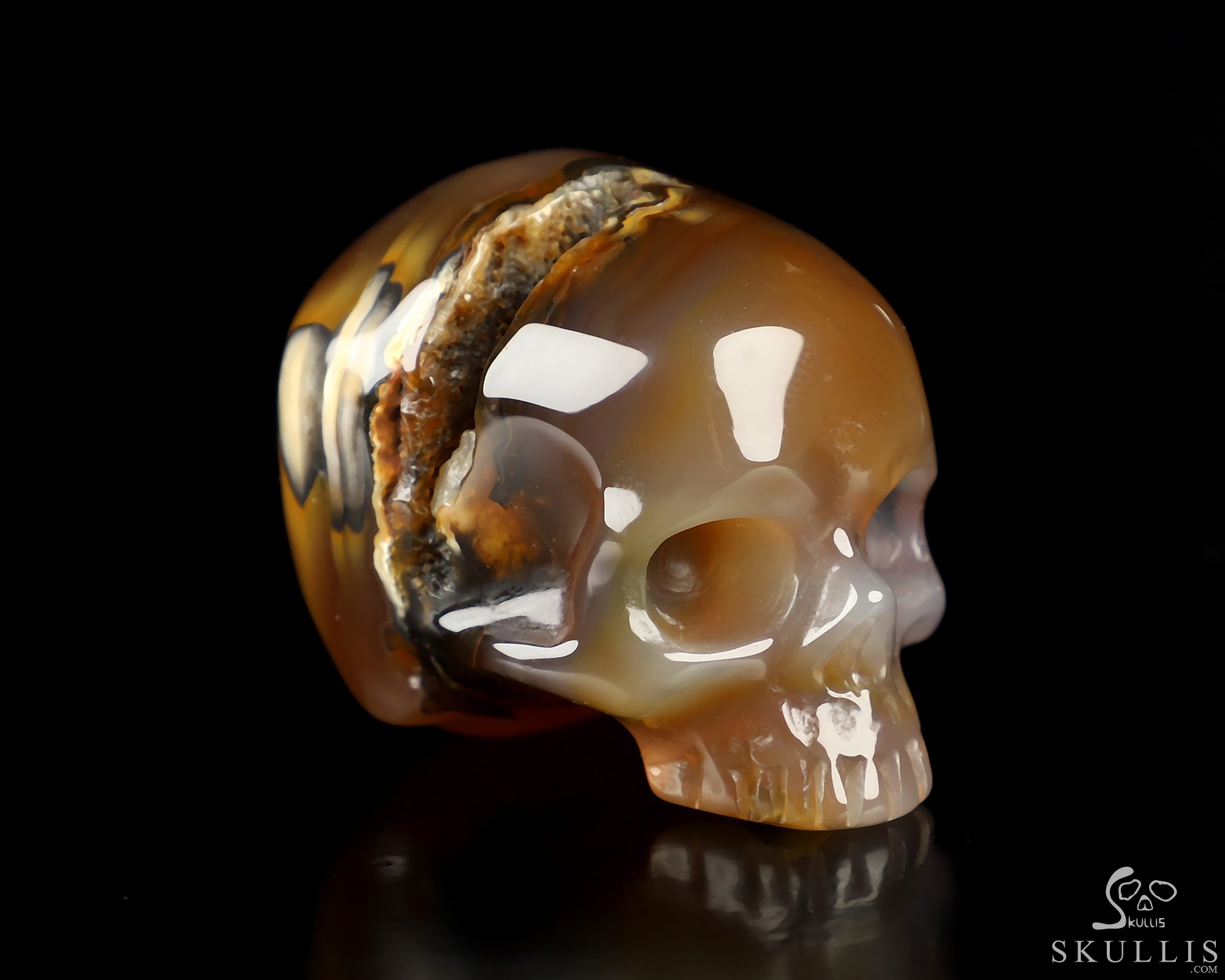 1.8" Premium Brazilian Agate Hand Carved Crystal Skull, Realistic, Crystal Healing 1.8" Premium Brazilian Agate Hand Carved Crystal Skull, Realistic, Crystal Healing