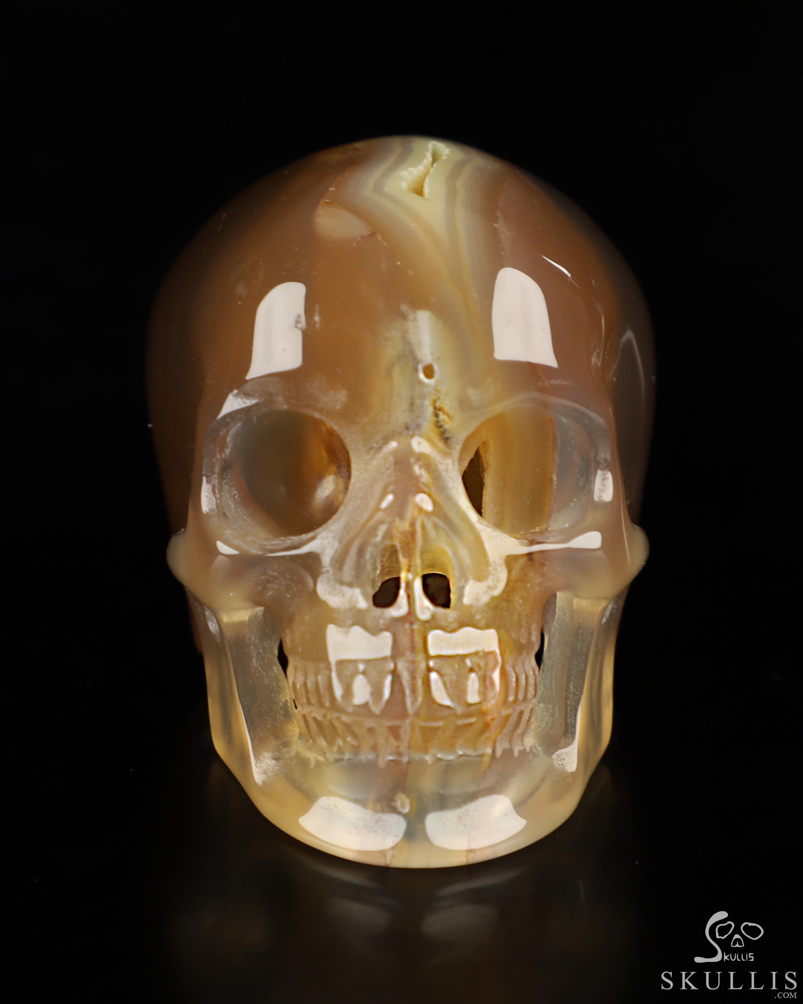1.9" Premium Brazilian Agate Hand Carved Crystal Skull, Super Realistic, Crystal Healing 1.9" Premium Brazilian Agate Hand Carved Crystal Skull, Super Realistic, Crystal Healing