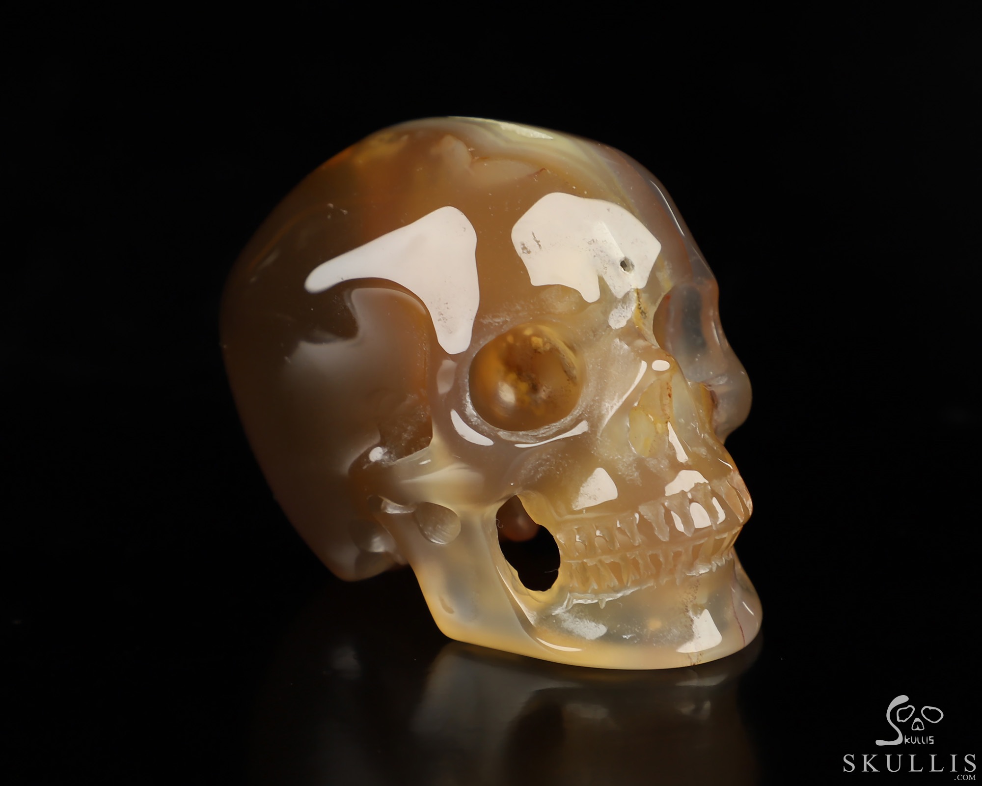1.9" Premium Brazilian Agate Hand Carved Crystal Skull, Super Realistic, Crystal Healing 1.9" Premium Brazilian Agate Hand Carved Crystal Skull, Super Realistic, Crystal Healing