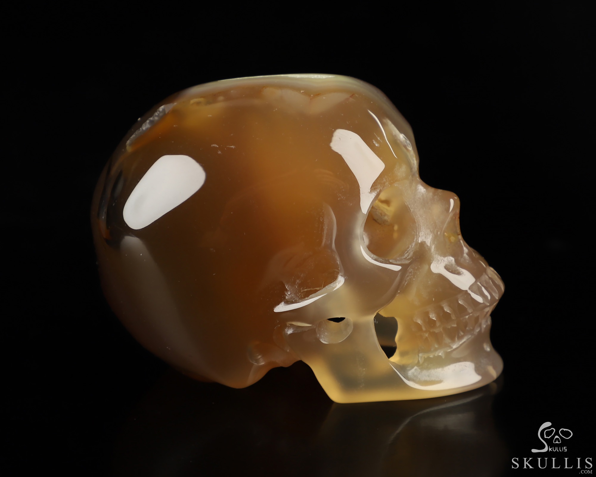 1.9" Premium Brazilian Agate Hand Carved Crystal Skull, Super Realistic, Crystal Healing 1.9" Premium Brazilian Agate Hand Carved Crystal Skull, Super Realistic, Crystal Healing
